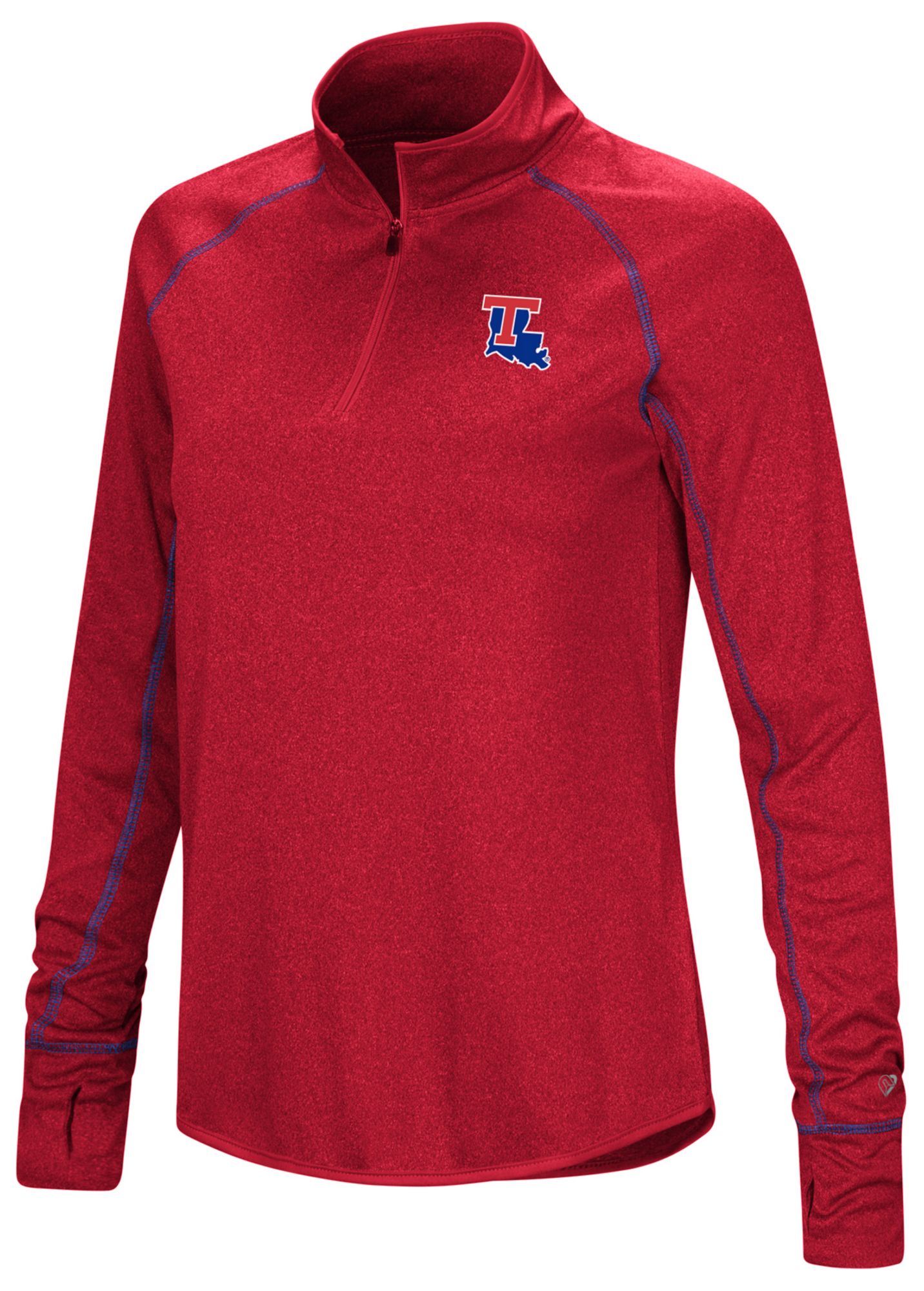Colosseum Women's Louisiana Tech Bulldogs Red 1/4 Zip Pullover