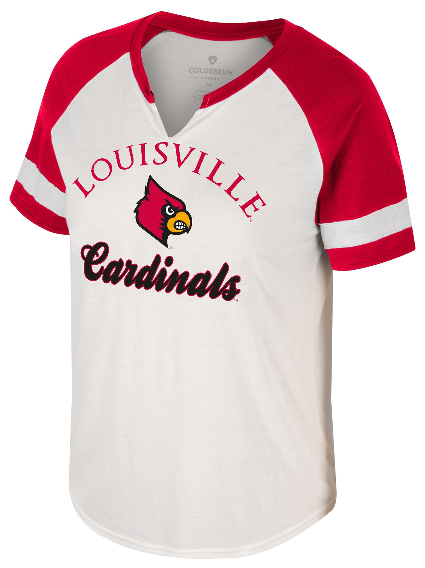 Colosseum Women's Louisville Cardinals Cream V- Notch T-Shirt