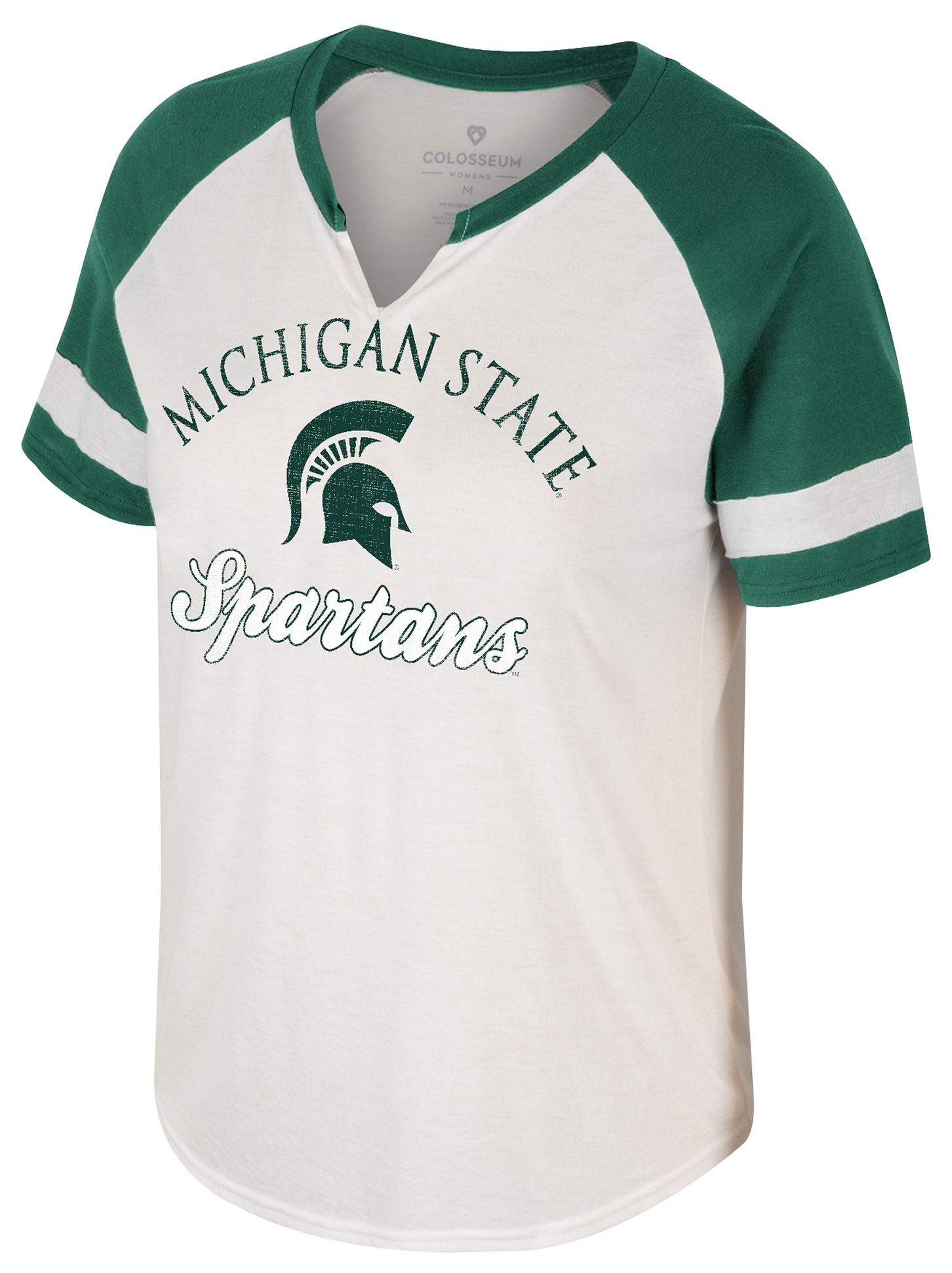 Colosseum Women's Michigan State Spartans Cream V- Notch T-Shirt