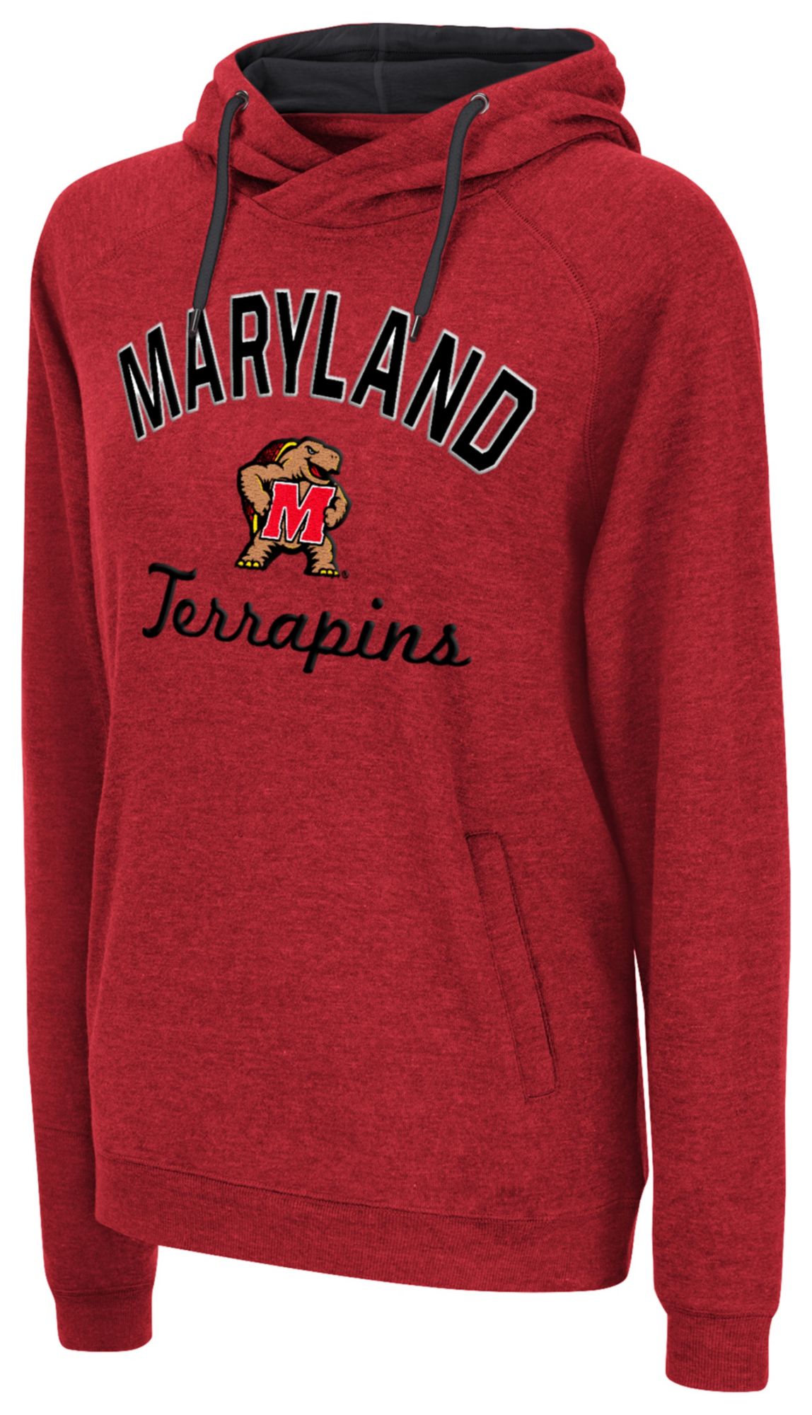 Colosseum Women's Maryland Terrapins Red Pullover Hoodie