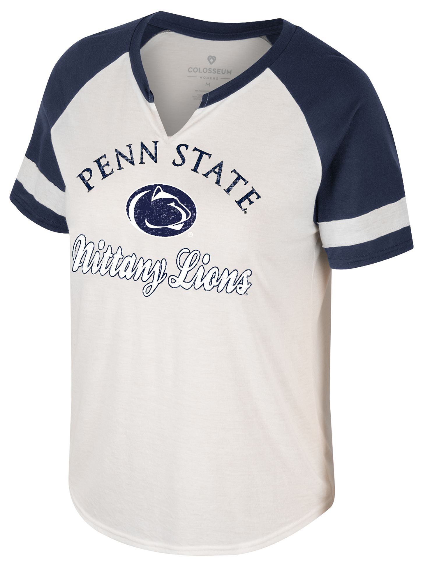 Colosseum Women's Penn State Nittany Lions Cream V- Notch T-Shirt
