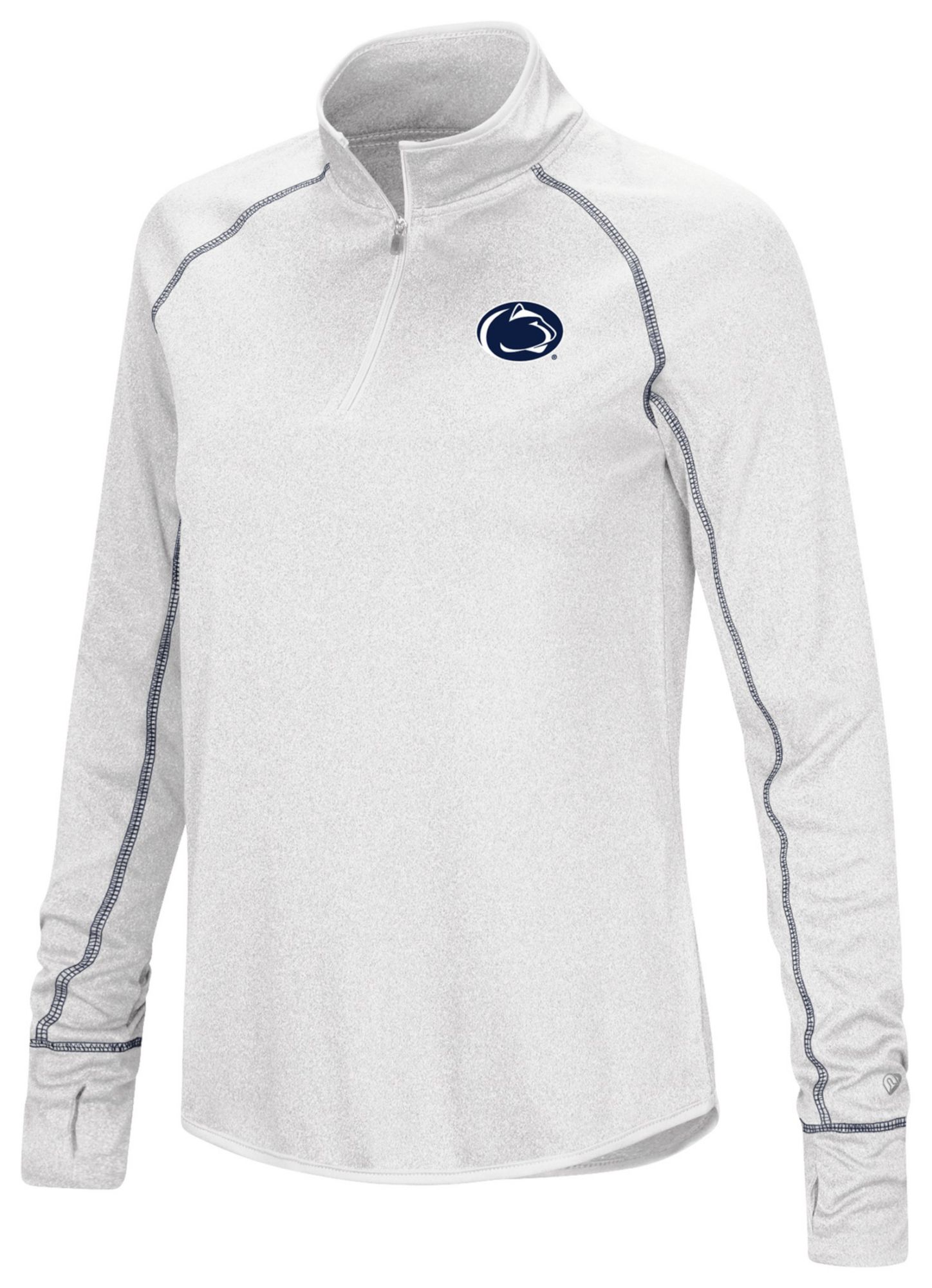 Colosseum Women's Penn State Nittany Lions White 1/4 Zip Pullover