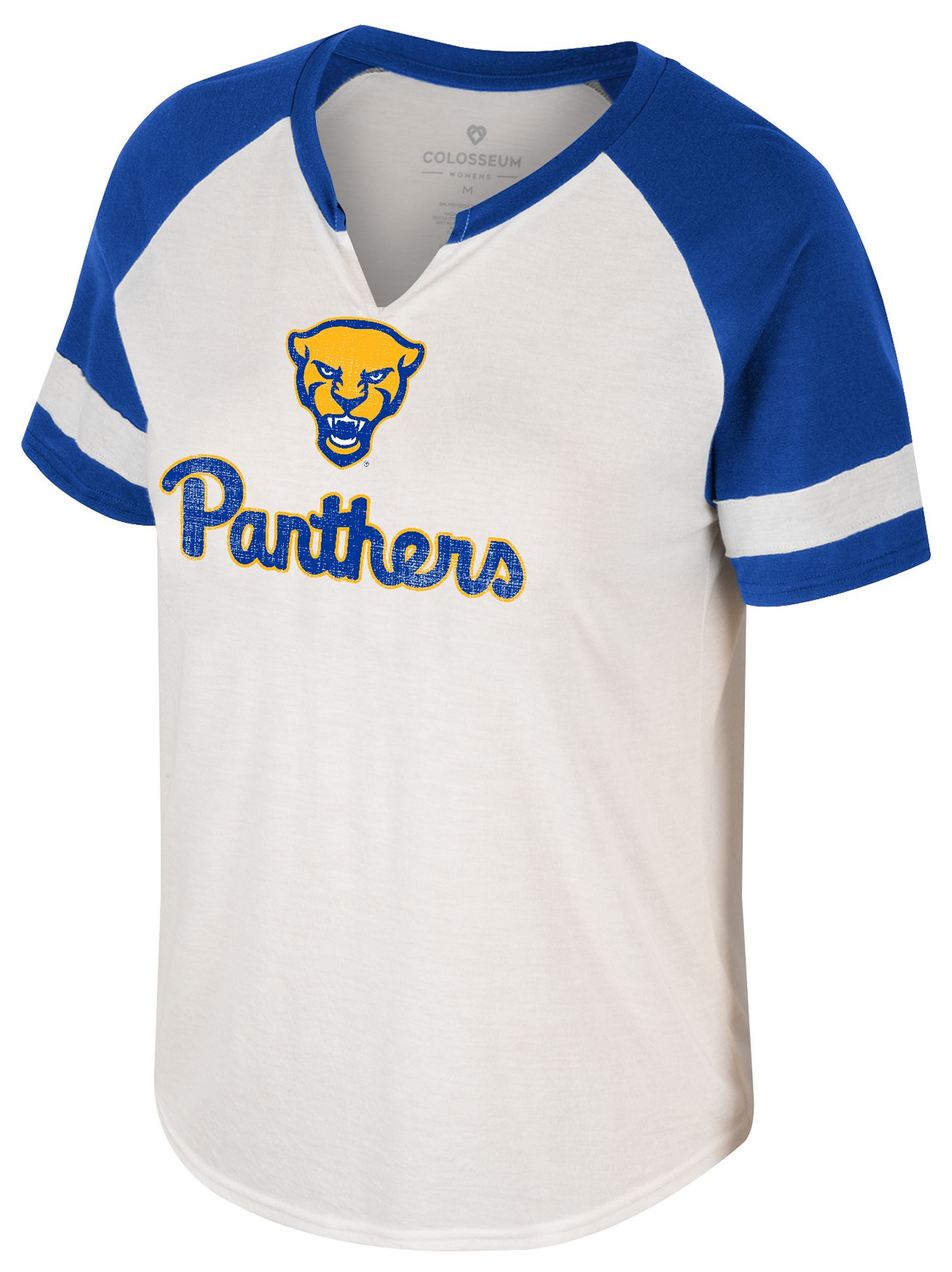 Colosseum Women's Pitt Panthers Cream V- Notch T-Shirt