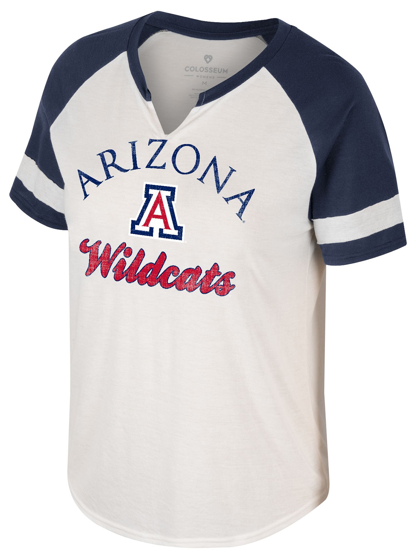 Colosseum Women's Arizona Wildcats Cream V- Notch T-Shirt