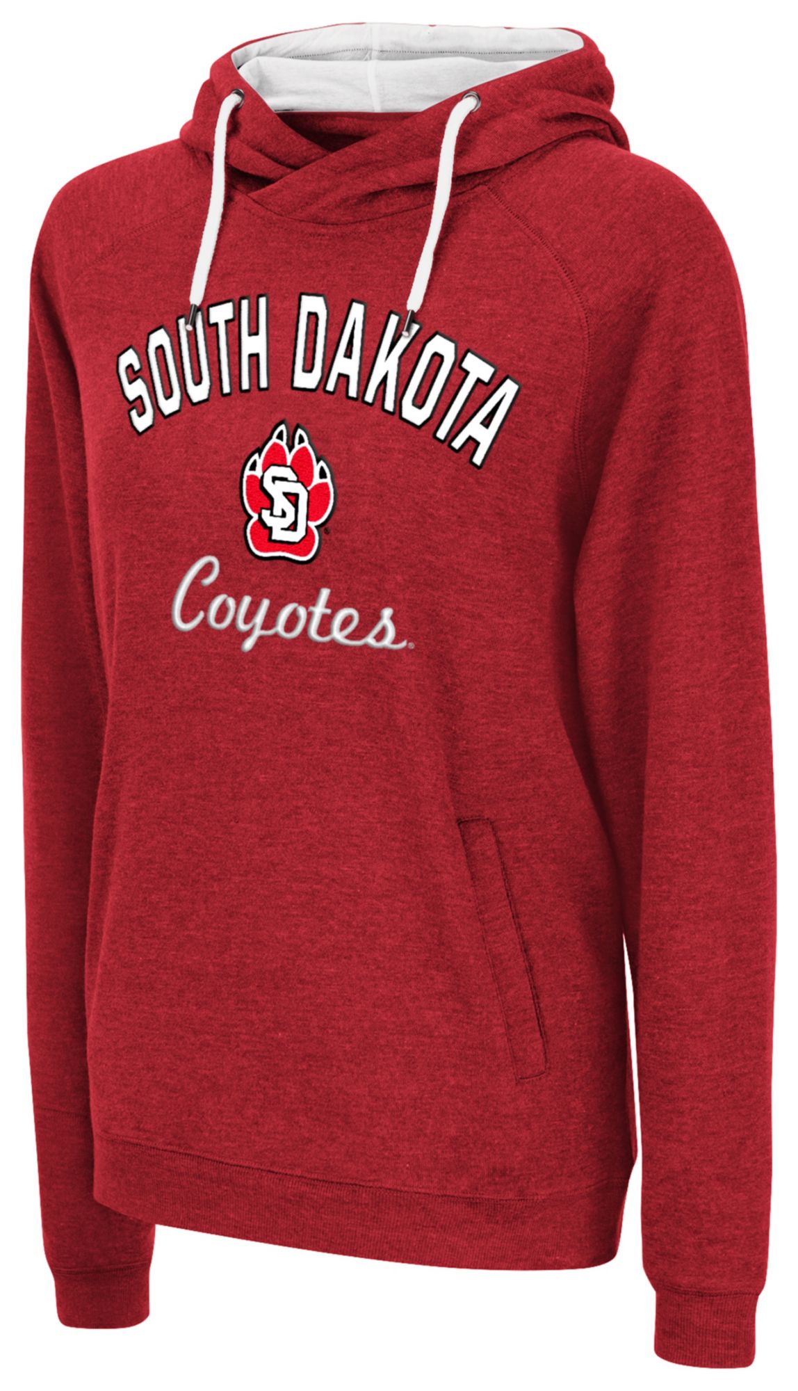 Colosseum Women's South Dakota Coyotes Red Pullover Hoodie