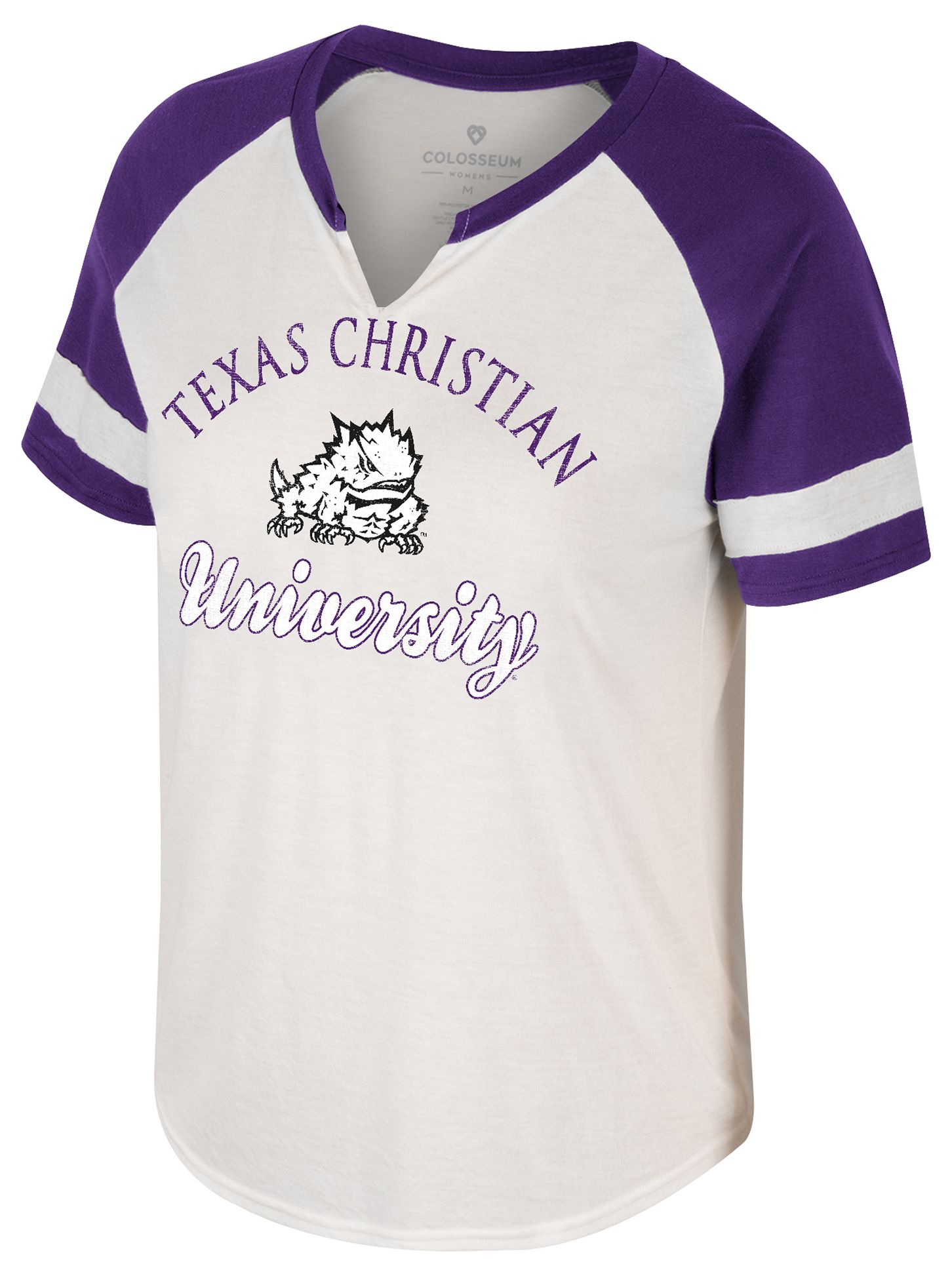 Colosseum Women's TCU Horned Frogs Cream V- Notch T-Shirt
