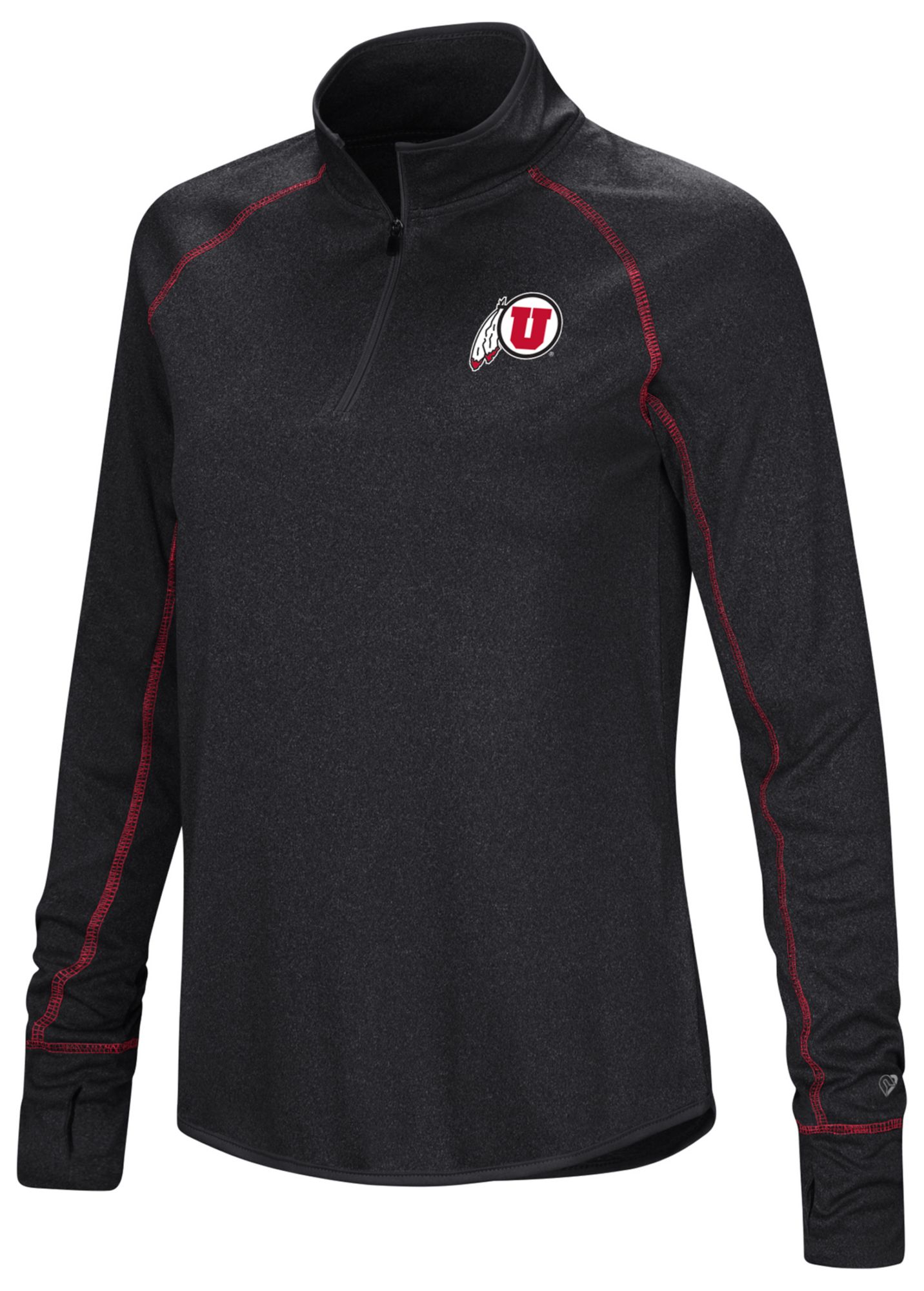 Colosseum Women's Utah Utes Black 1/4 Zip Pullover