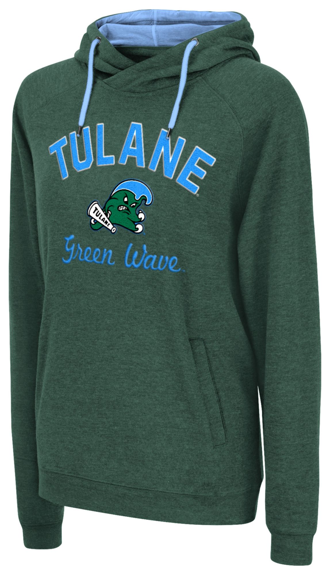 Colosseum Women's Tulane Green Wave Green Pullover Hoodie