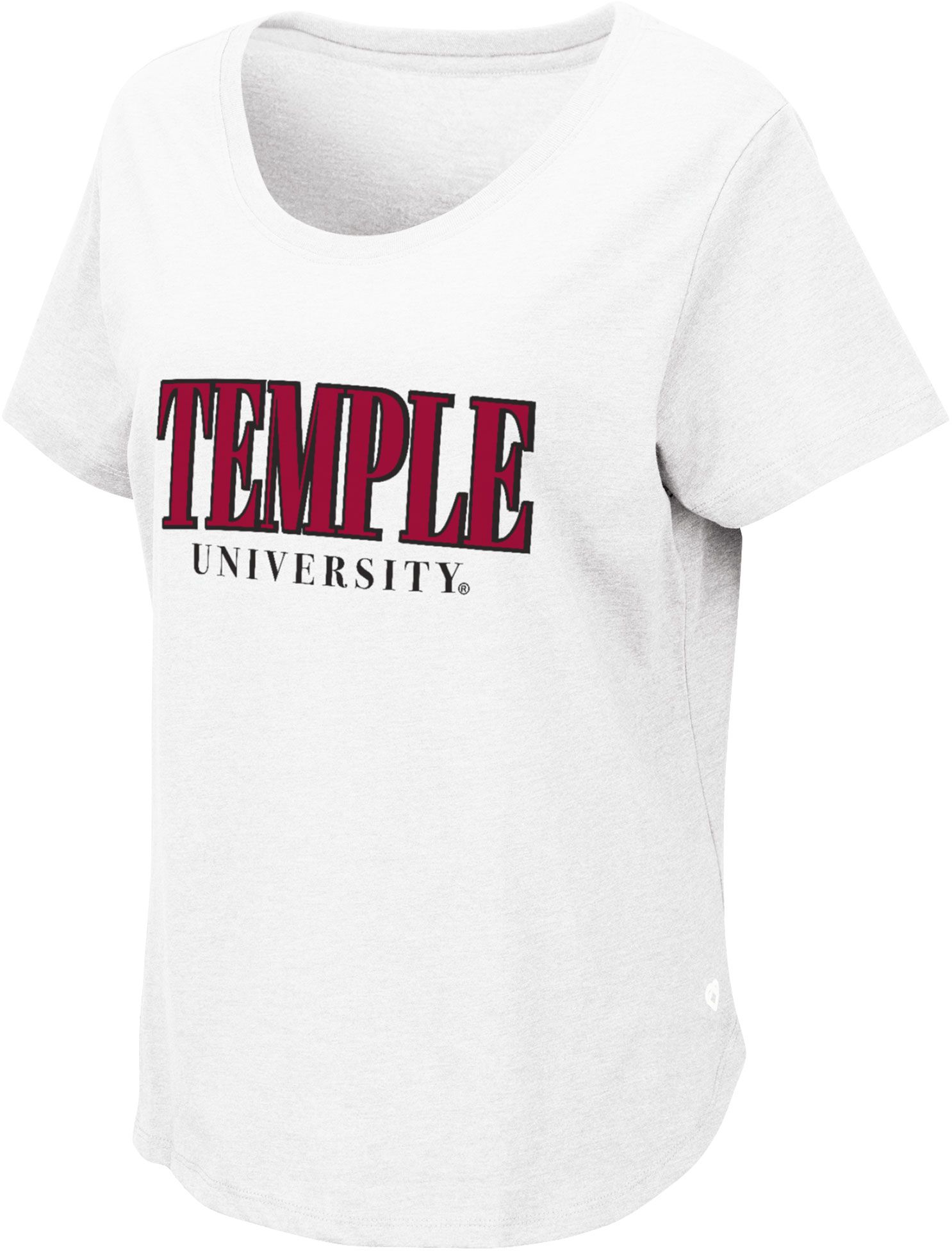 Colosseum Women's Temple Owls White T-Shirt