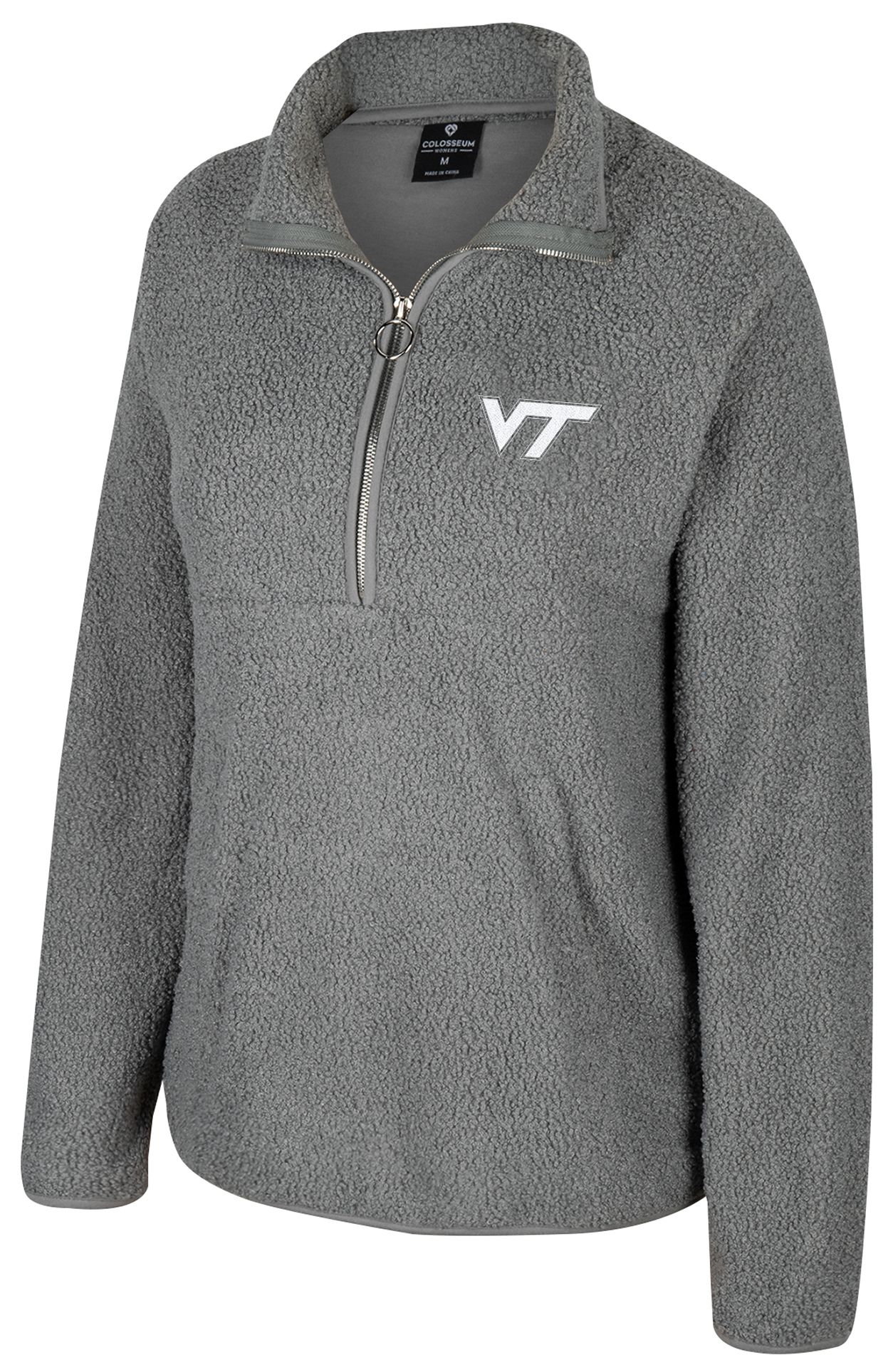 Colosseum Women's Virginia Tech Hokies Grey Sherpa Jacket