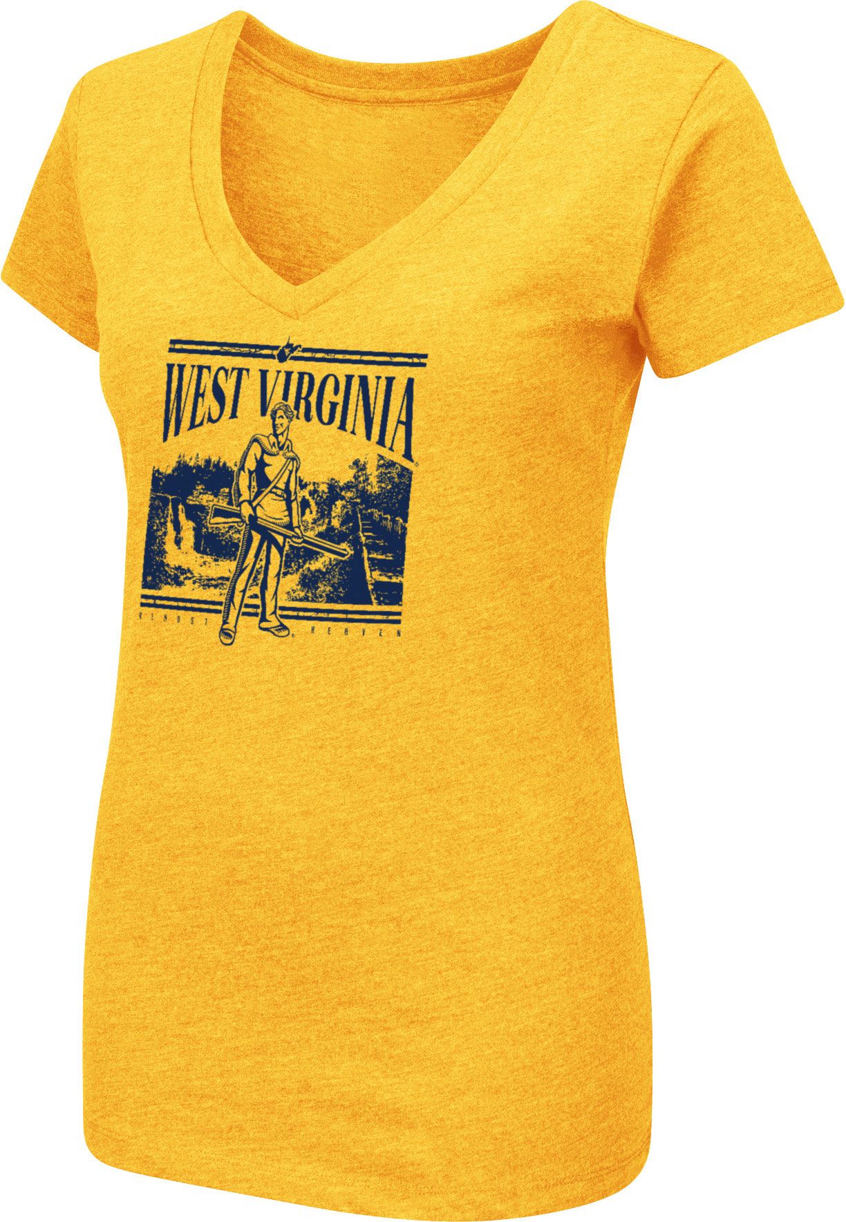 Colosseum Women's West Virginia Mountaineers Gold 2024 Official Fan T-Shirt