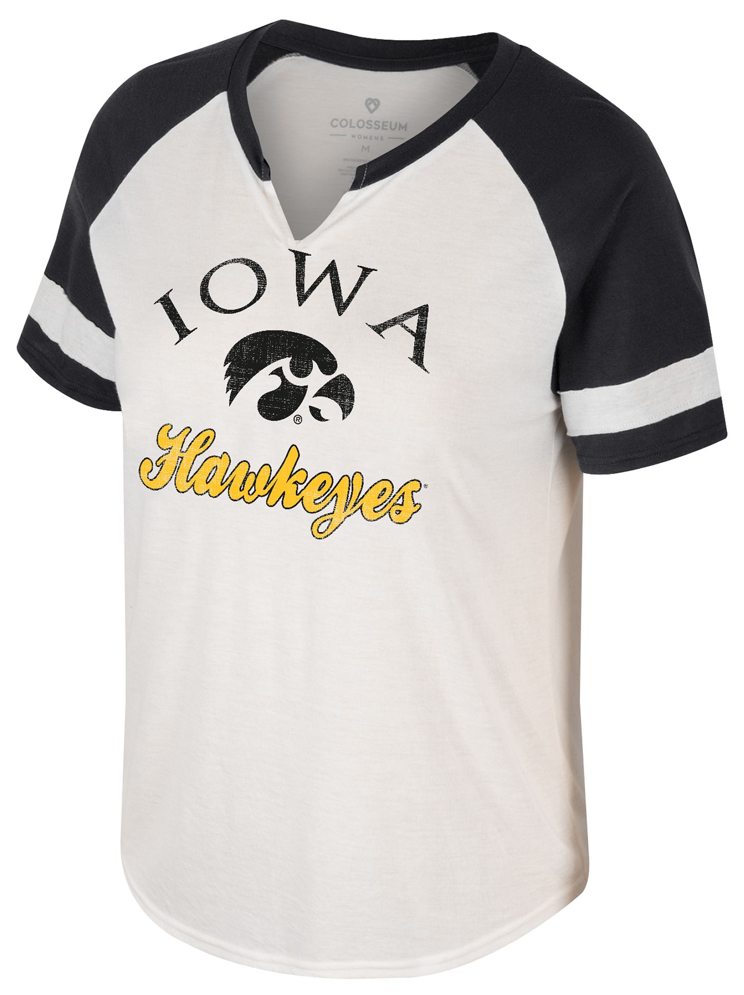 Colosseum Women's Iowa Hawkeyes Cream V- Notch T-Shirt