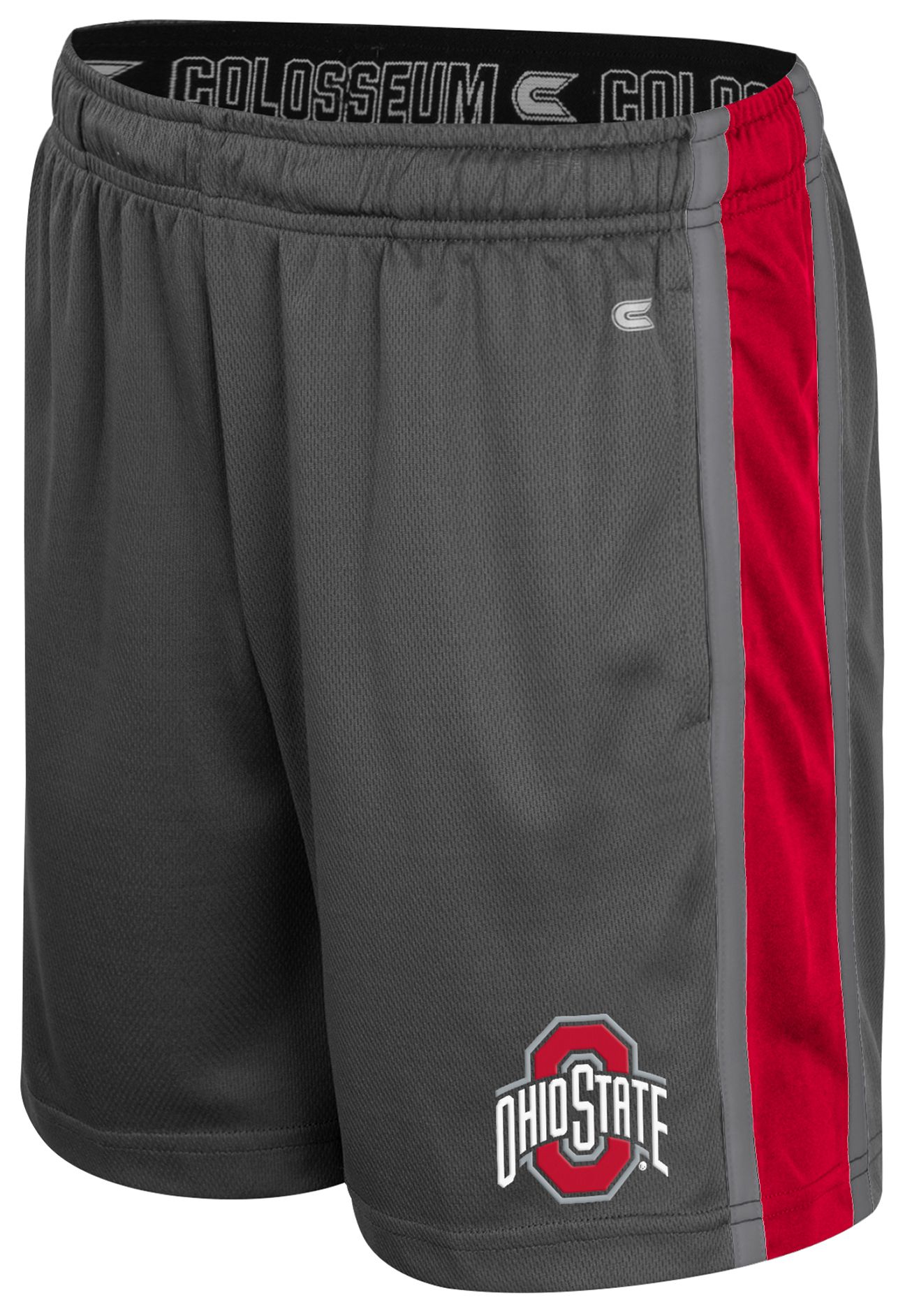 Colosseum Youth Ohio State Buckeyes Charcoal Ripple Shorts