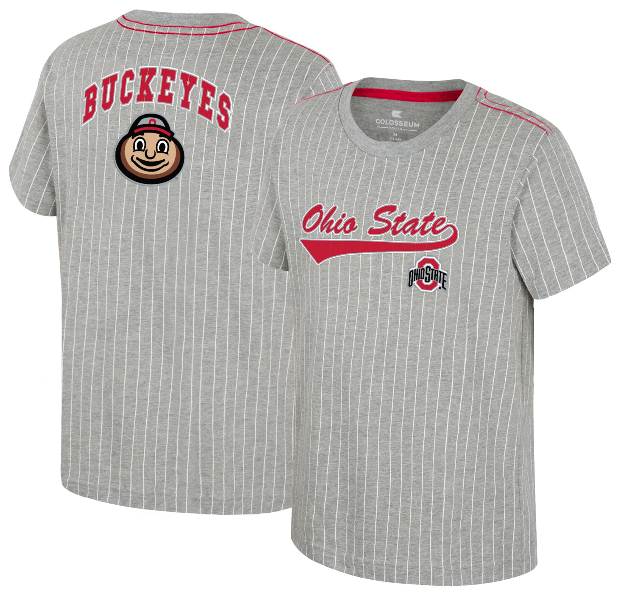 Colosseum Youth Ohio State Buckeyes Heather Grey Airball T-Shirt
