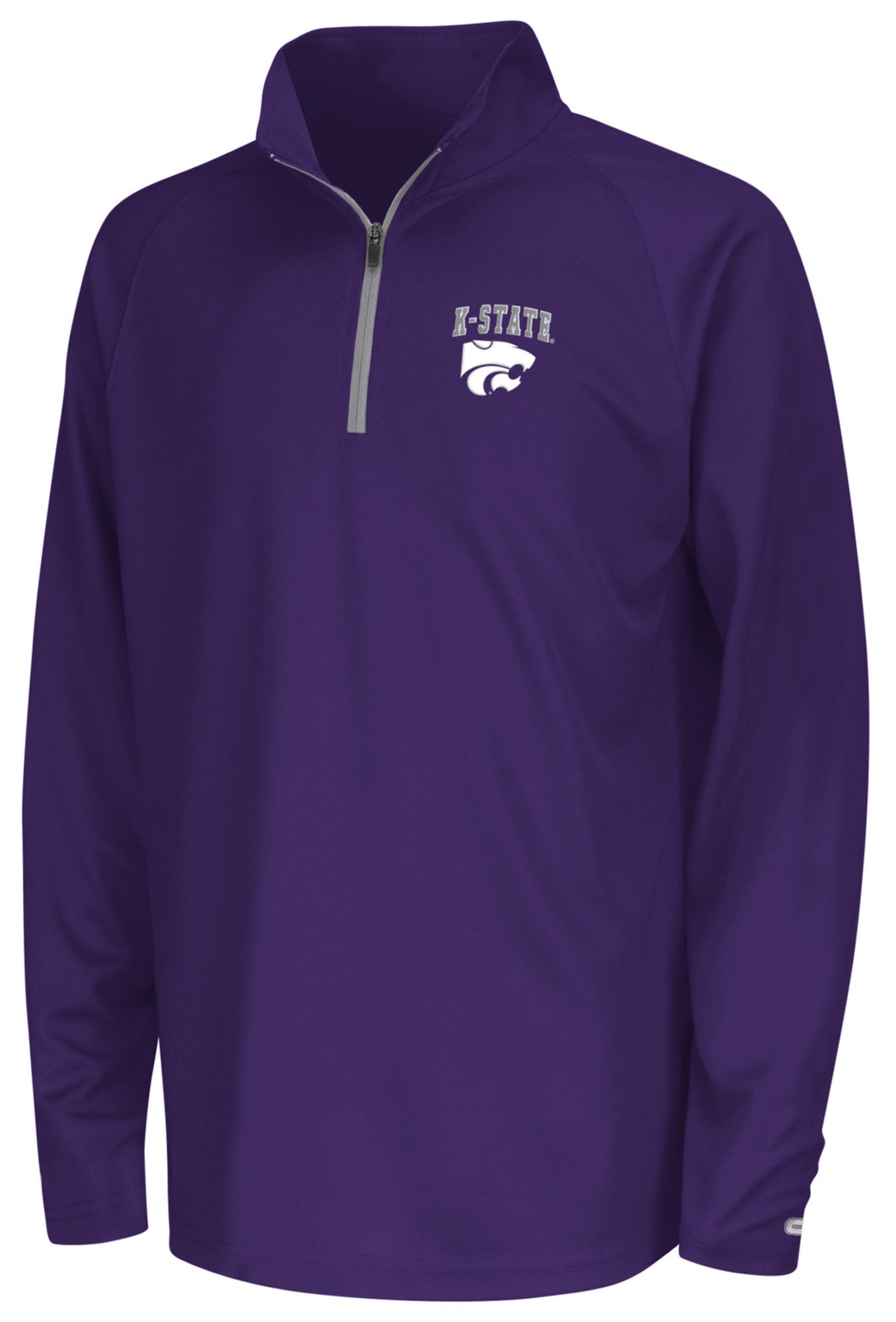 Colosseum Youth Kansas State Wildcats Purple 1/4 Zip Pullover