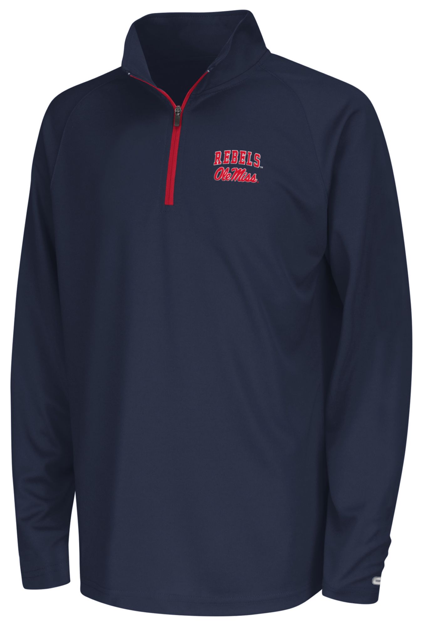 Colosseum Youth Ole Miss Rebels Navy 1/4 Zip Pullover
