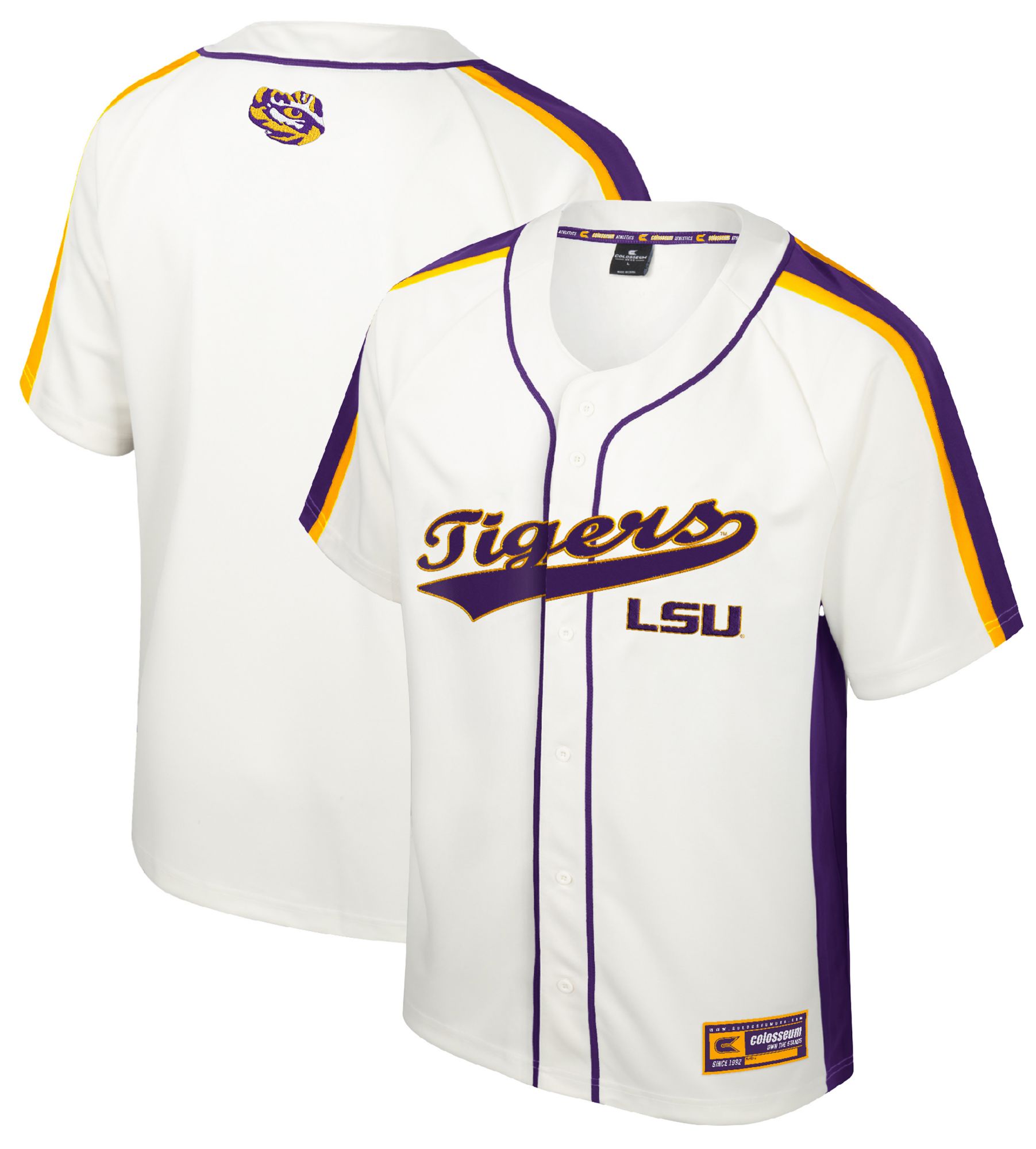 Colosseum Youth LSU Tigers Cream Ruth Replica Baseball Jersey