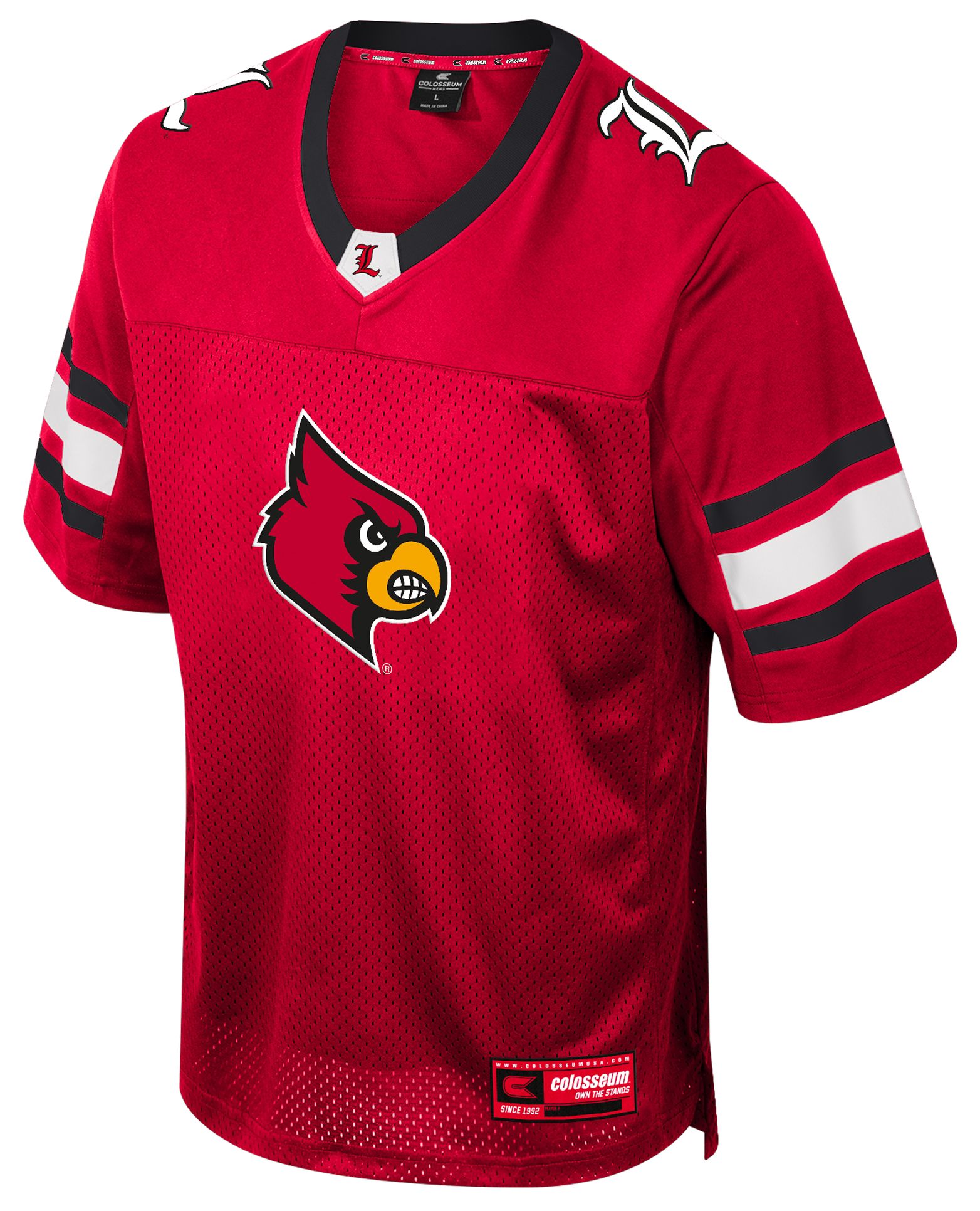 Colosseum Youth Louisville Cardinals Red Field Time Football Jersey