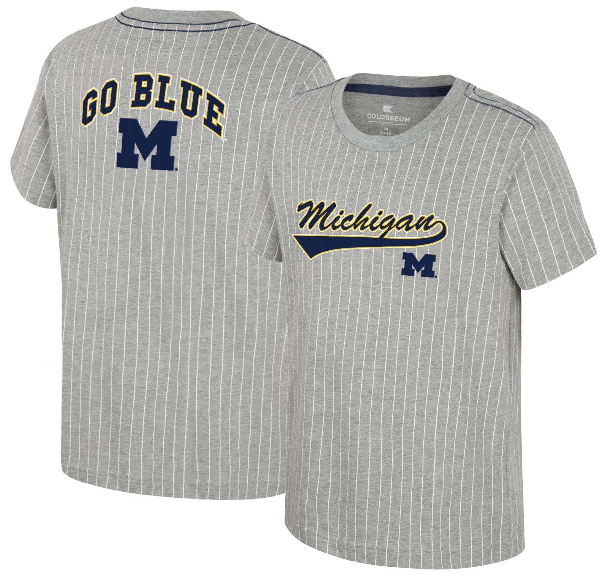 Colosseum Youth Michigan Wolverines Heather Grey Airball T-Shirt