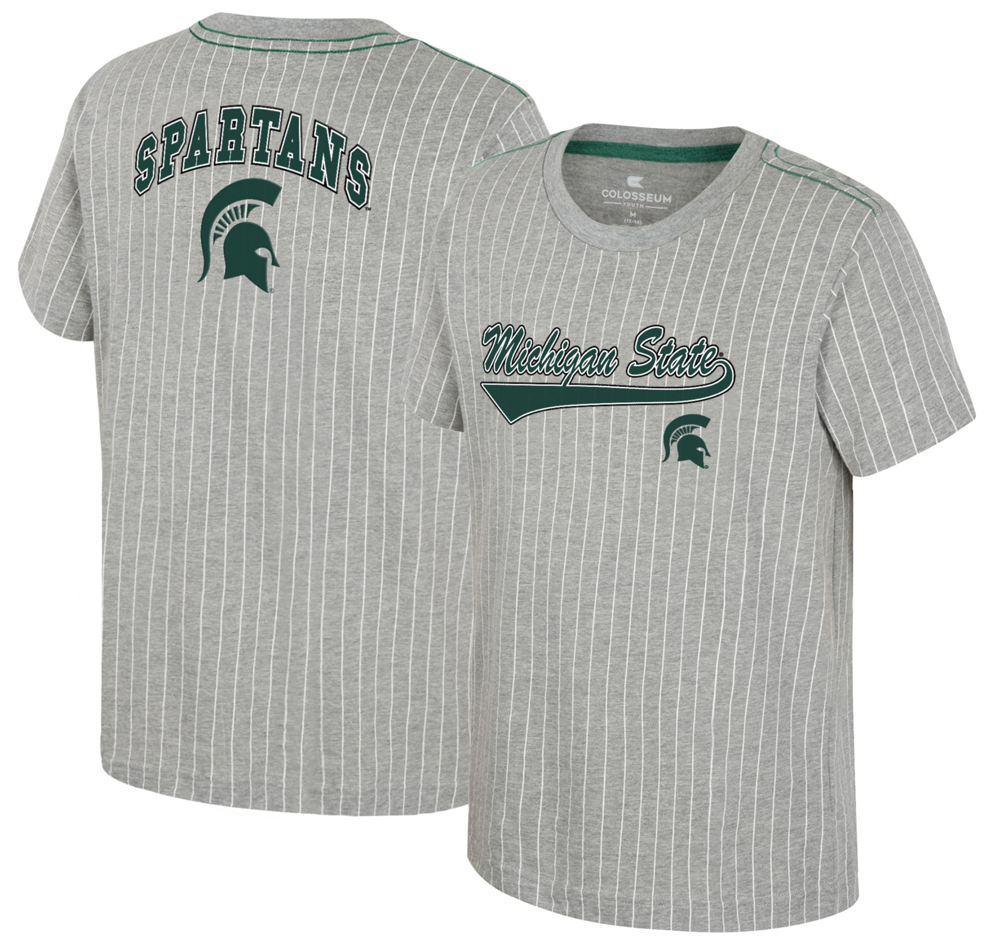 Colosseum Youth Michigan State Spartans Heather Grey Airball T-Shirt
