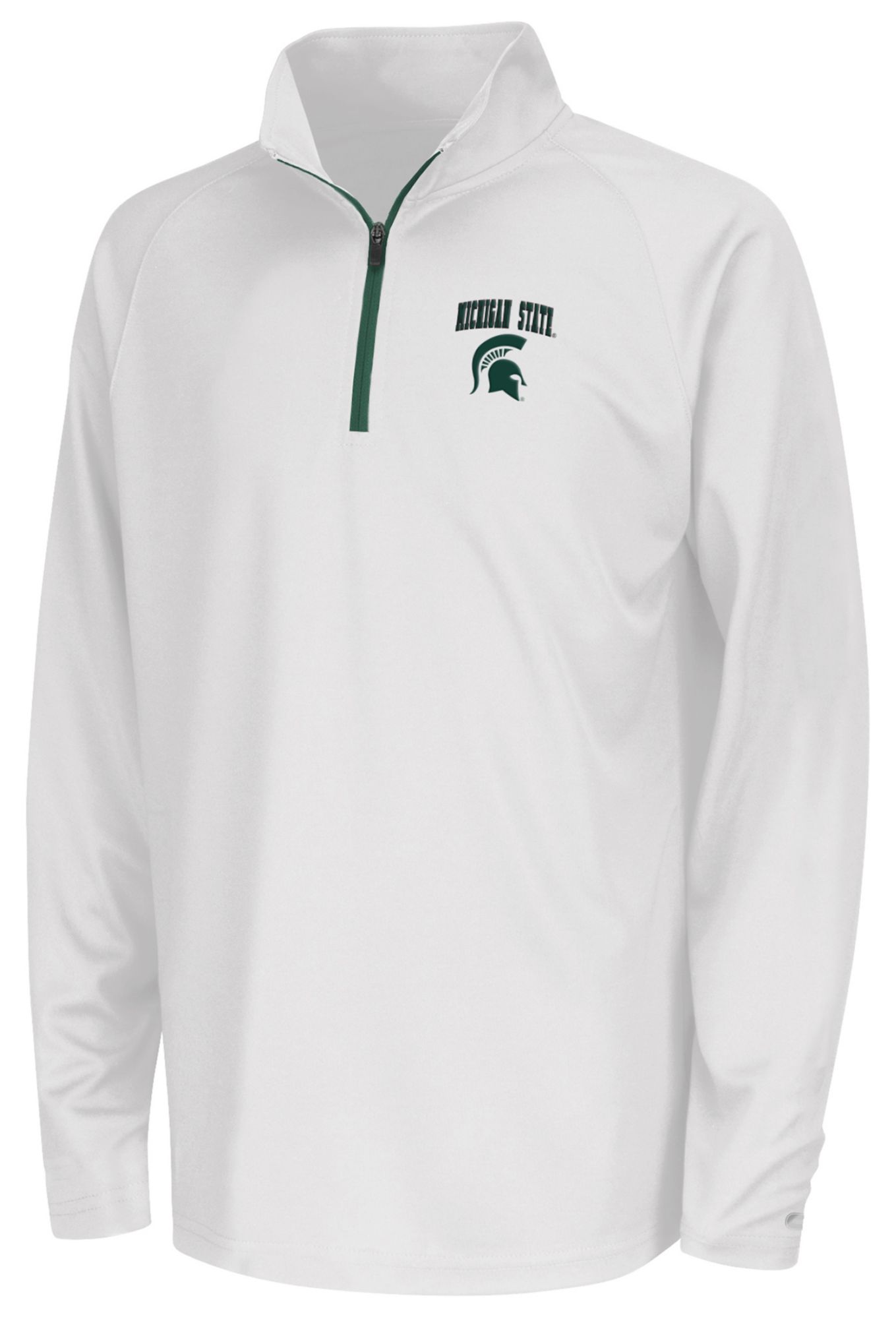 Colosseum Youth Michigan State Spartans White 1/4 Zip Pullover