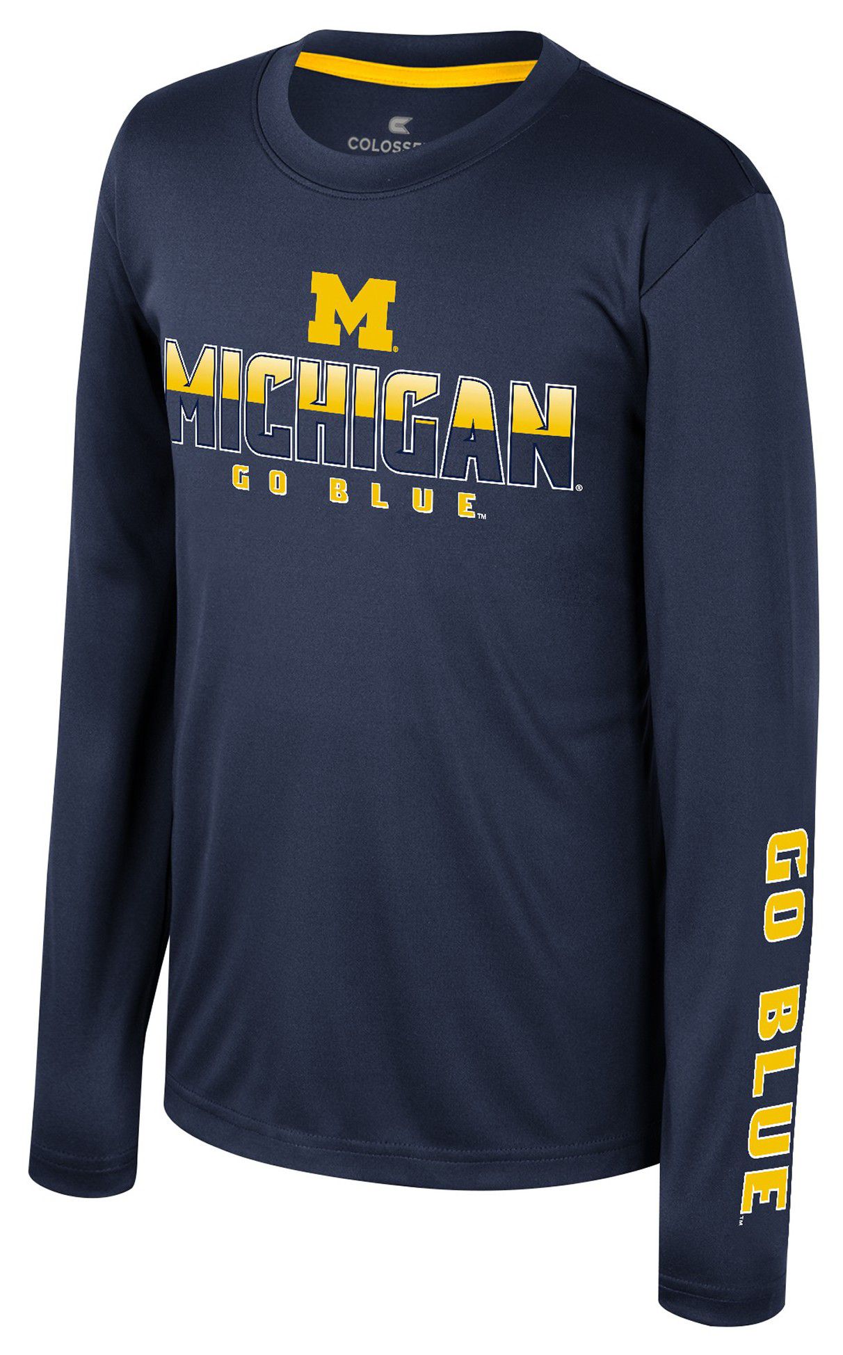 Colosseum Youth Michigan Wolverines Navy Armada Long Sleeve T-Shirt