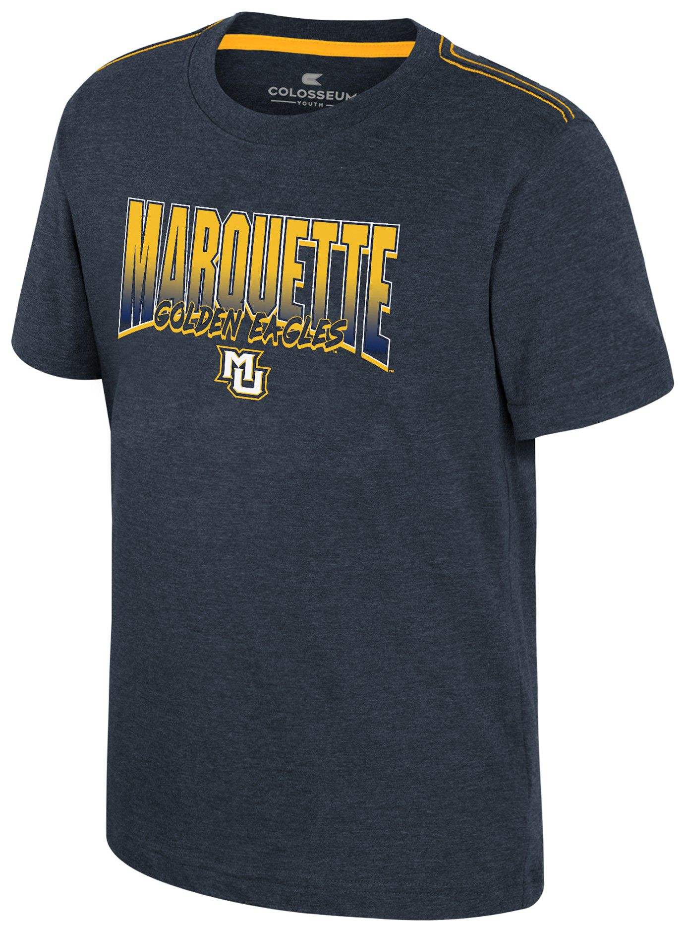 Colosseum Youth Marquette Golden Eagles Navy Wade T-Shirt