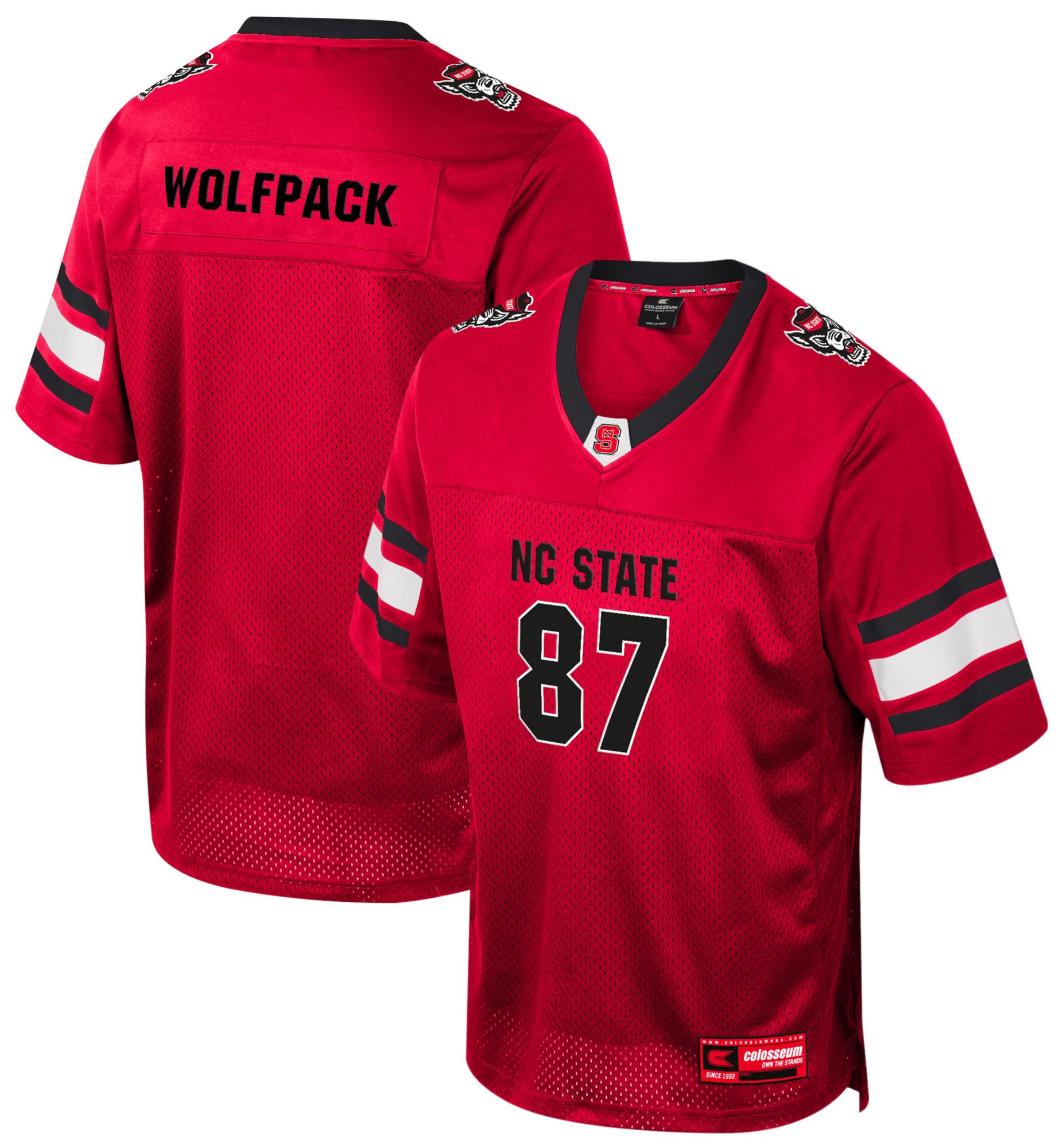Colosseum Youth NC State Wolfpack Red Field Time Football Jersey