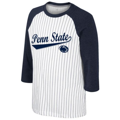 Colosseum Youth Penn State Nittany Lions Grey 3/4 Length T-Shirt