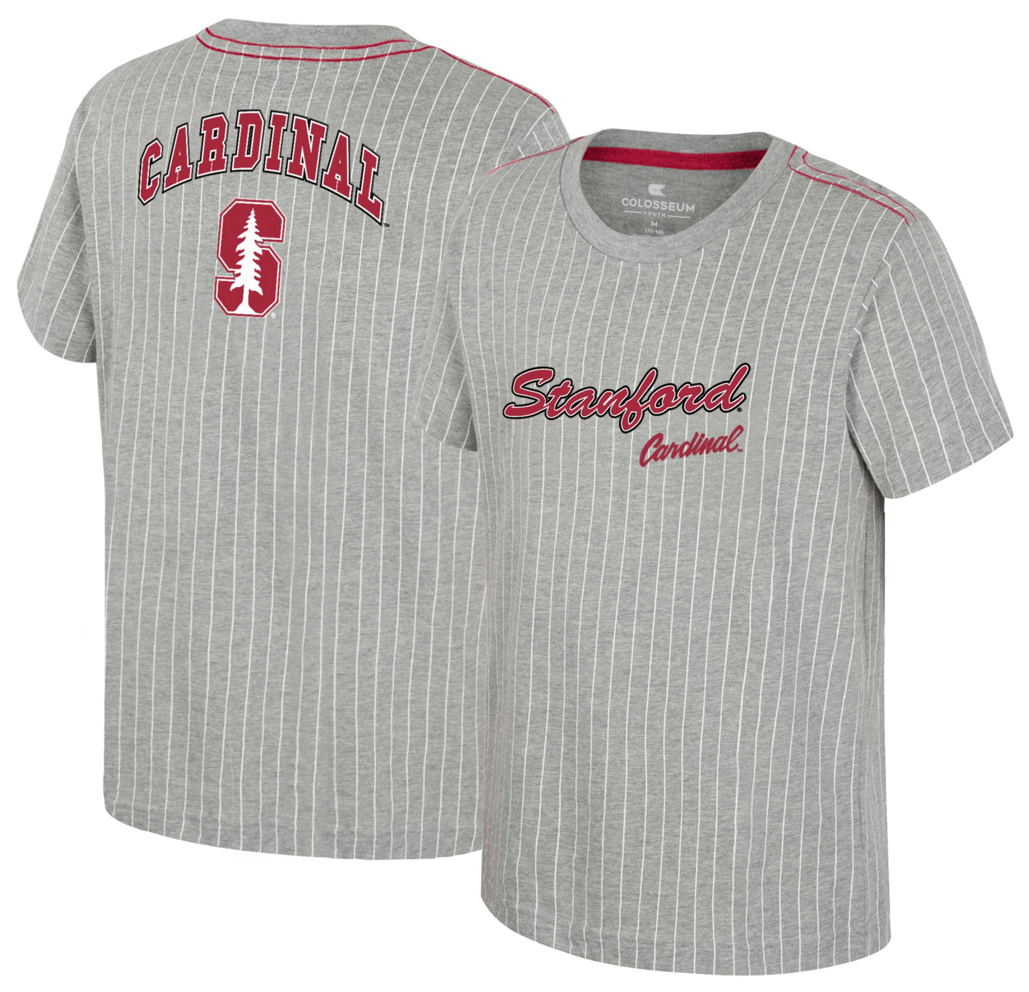 Colosseum Youth Stanford Cardinal Heather Grey Airball T-Shirt