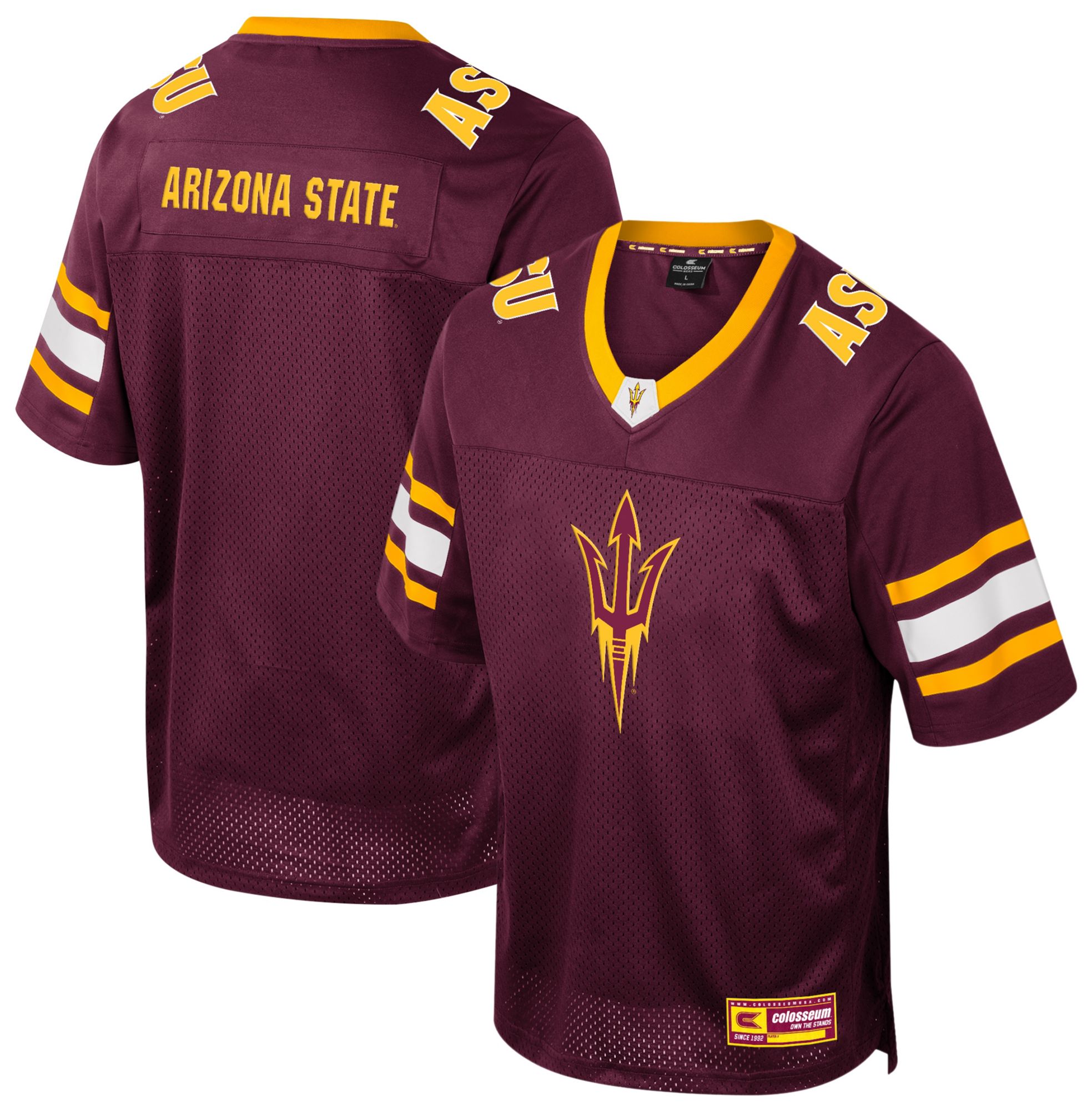 Colosseum Youth Arizona State Sun Devils Maroon Field Time Football Jersey