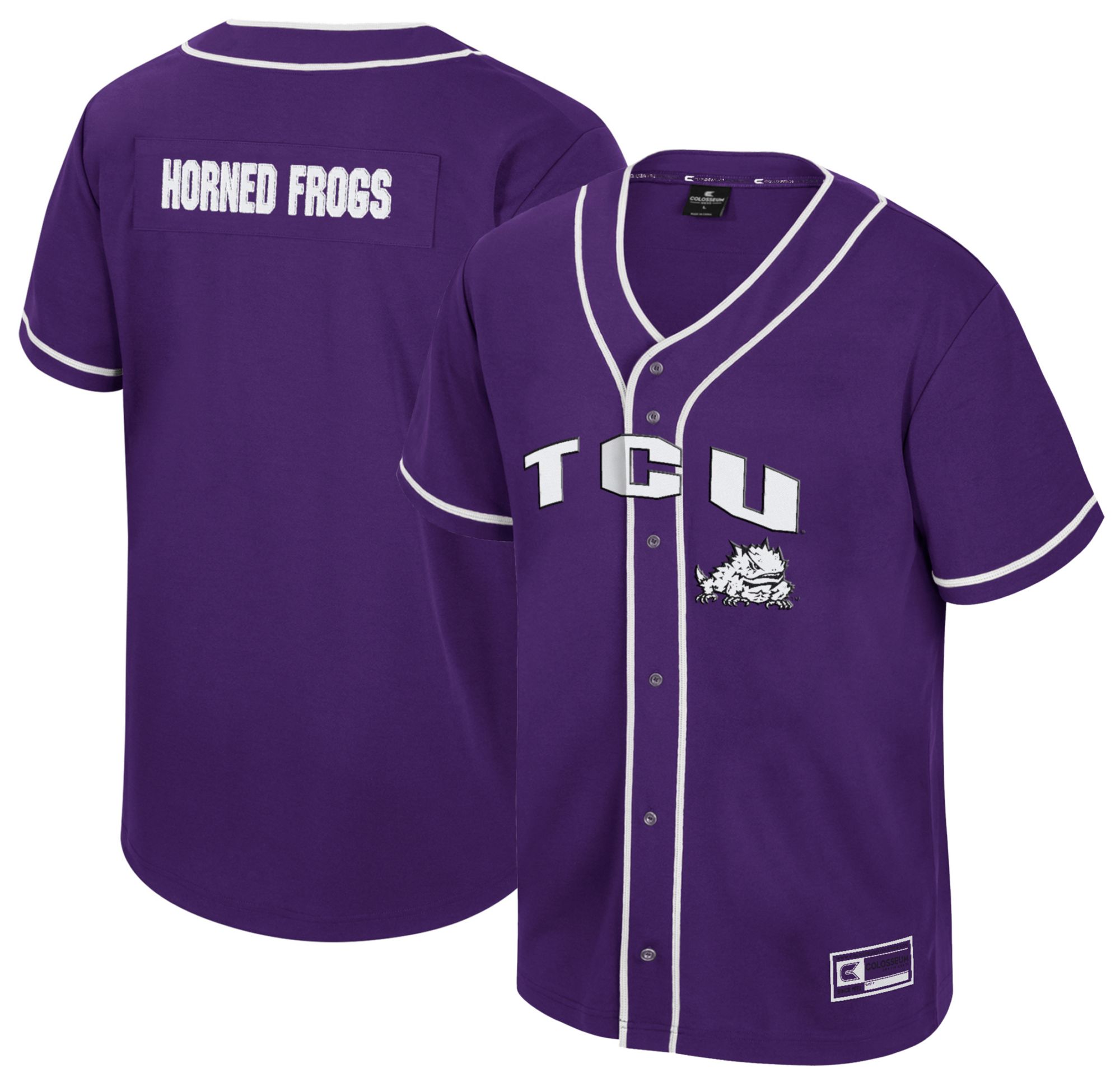 Colosseum Youth TCU Horned Frogs Purple Baseball Replica Jersey