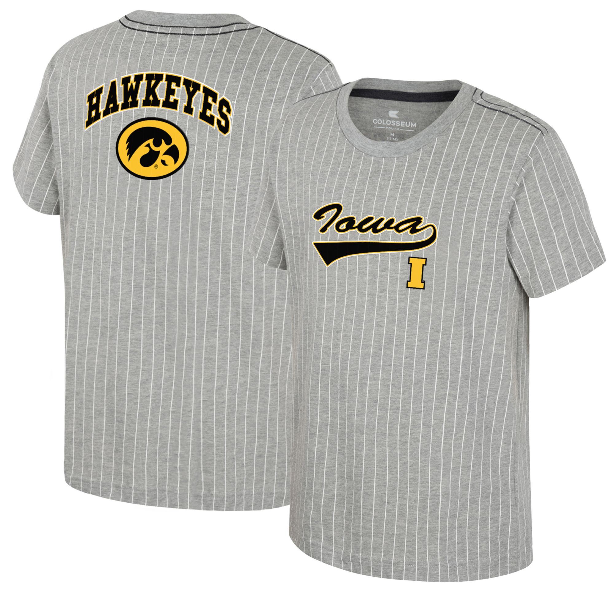 Colosseum Youth Iowa Hawkeyes Heather Grey Airball T-Shirt