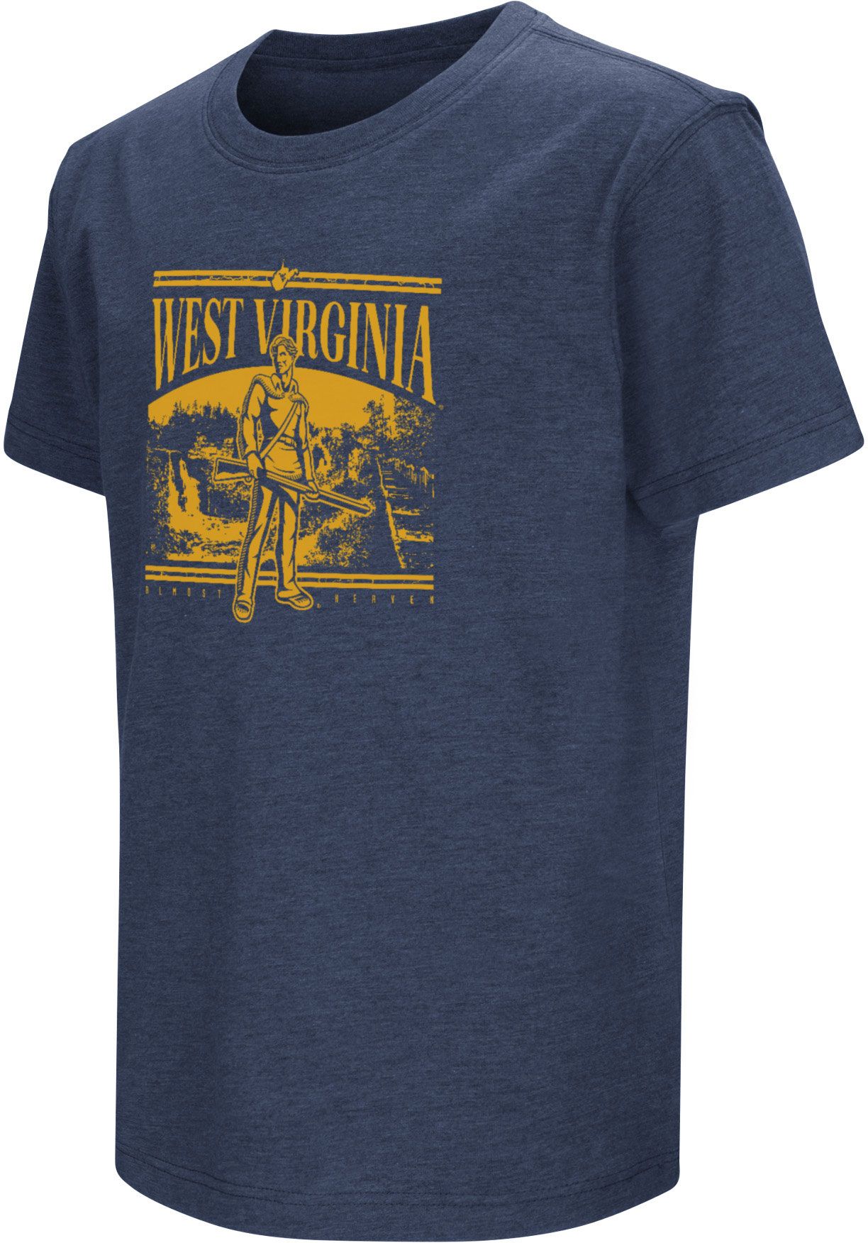 Colosseum Youth West Virginia Mountaineers Navy 2024 Official Fan T-Shirt