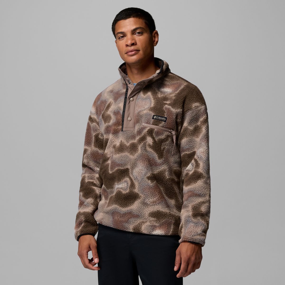 Columbia Men's Helvetia II Half Snap Printed Fleece Pullover