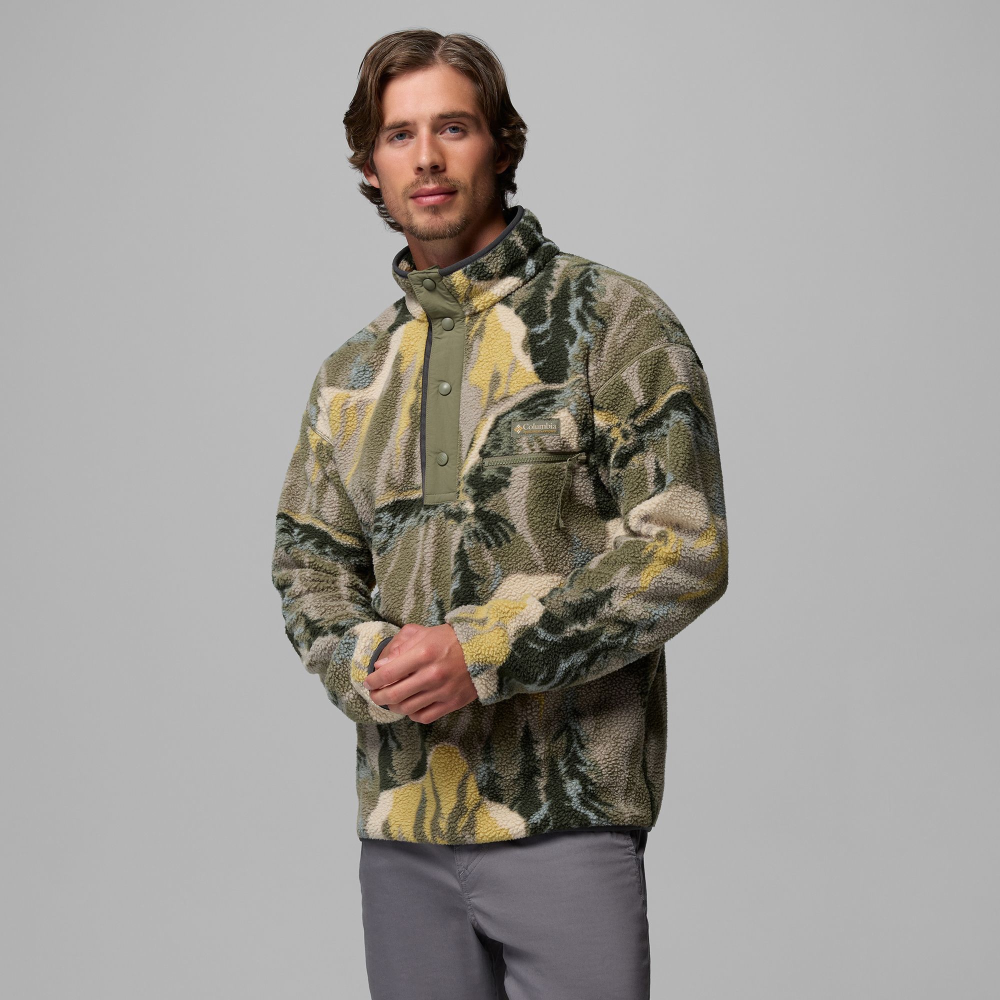 Columbia Men's Helvetia II Half Snap Printed Fleece Pullover