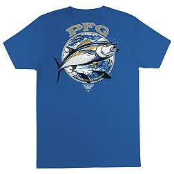  Yellowfin Tuna Fishing Shirt For Men Premium T-Shirt :  Clothing, Shoes & Jewelry