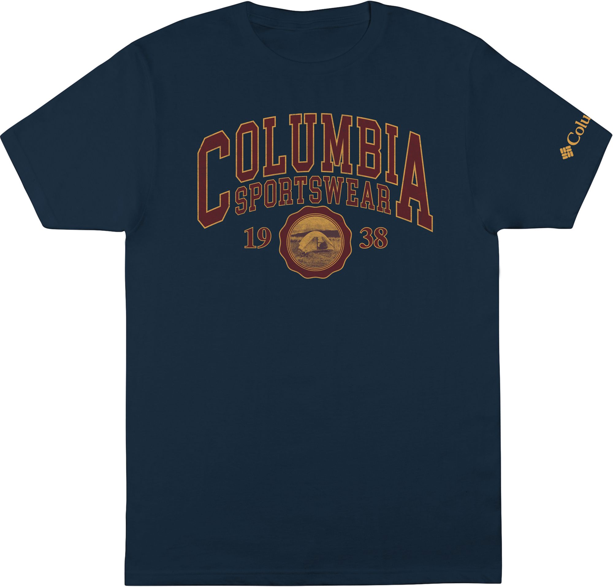 COLUMBIA Men's Pitch Short Sleeve Graphic T-Shirt,  Navy