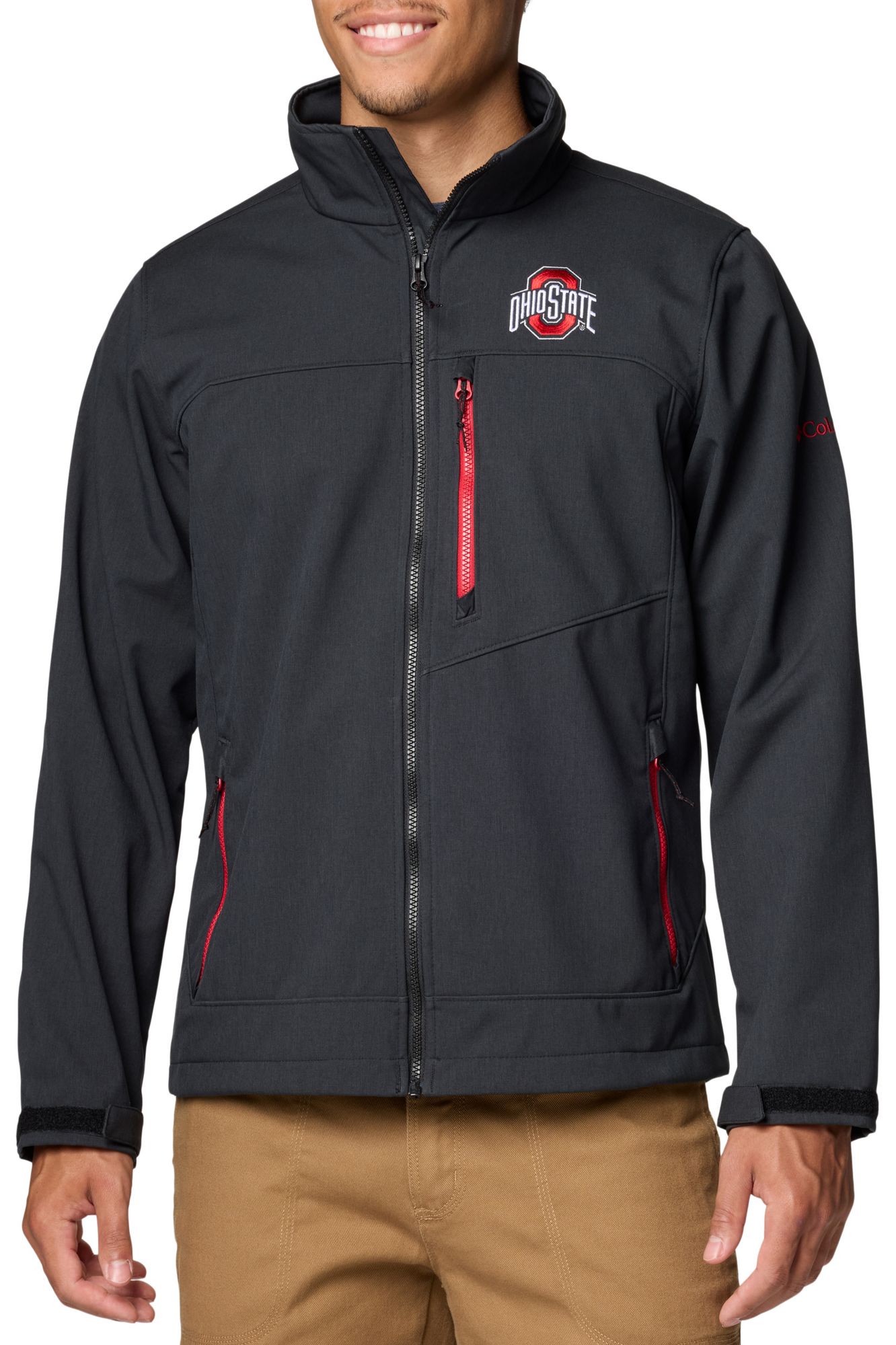 Columbia Men's Ohio State Buckeyes Black Ascender III Full-Zip Jacket