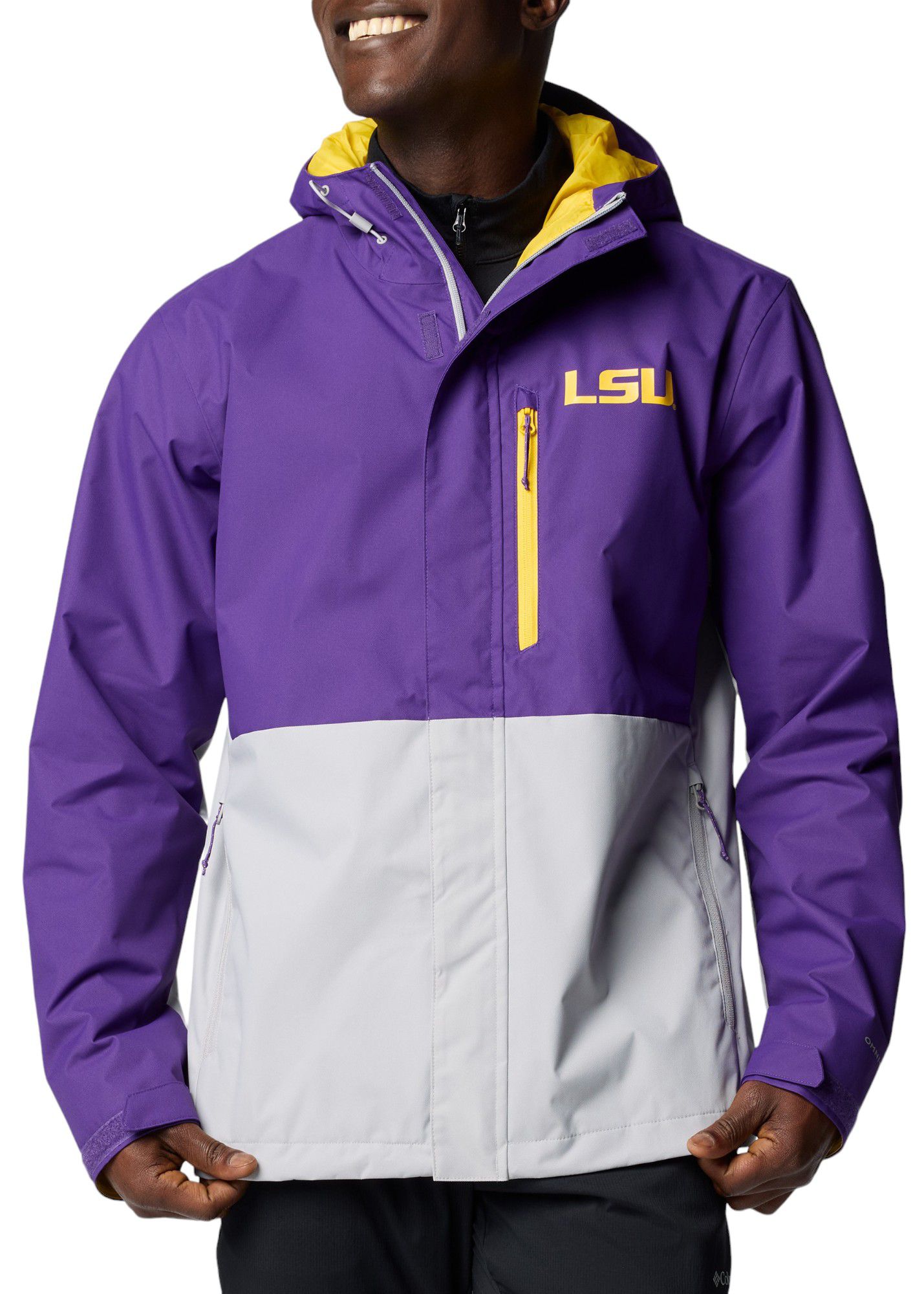 Columbia Men's LSU Tigers Purple/Grey Color Block Field Bound Jacket