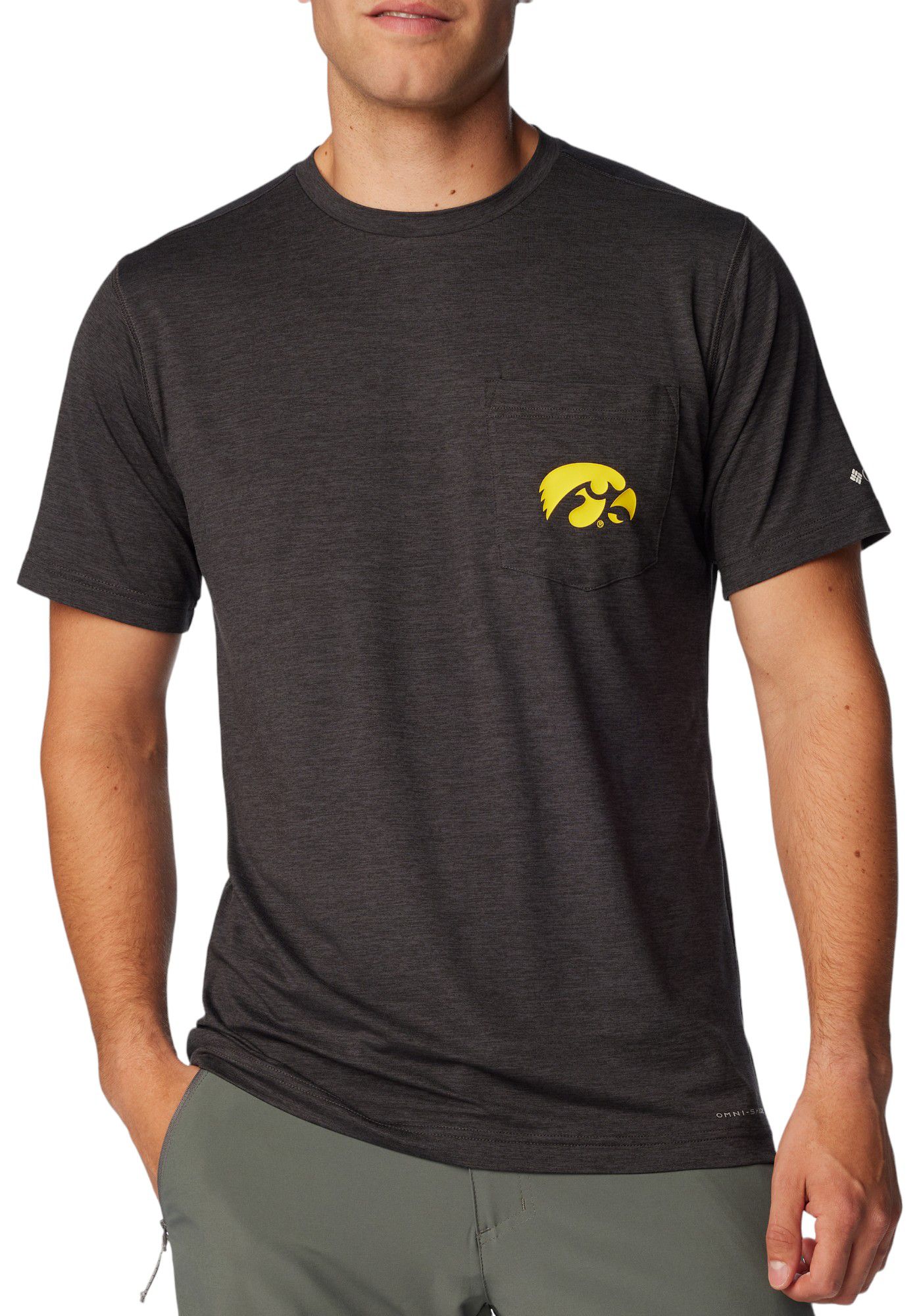 Columbia Men's Iowa Hawkeyes Black Tech Trail Performance Shirt