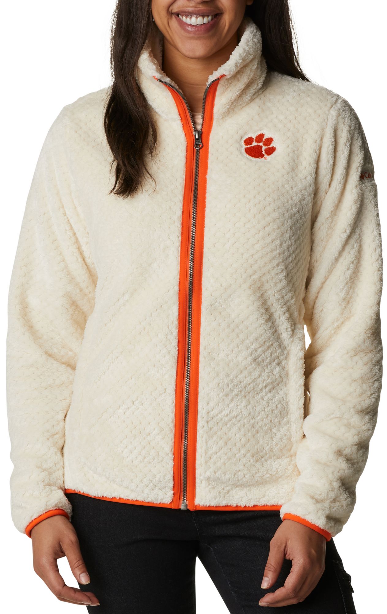 Columbia Women's Clemson Tigers Chalk Fire Side Full-Zip Jacket