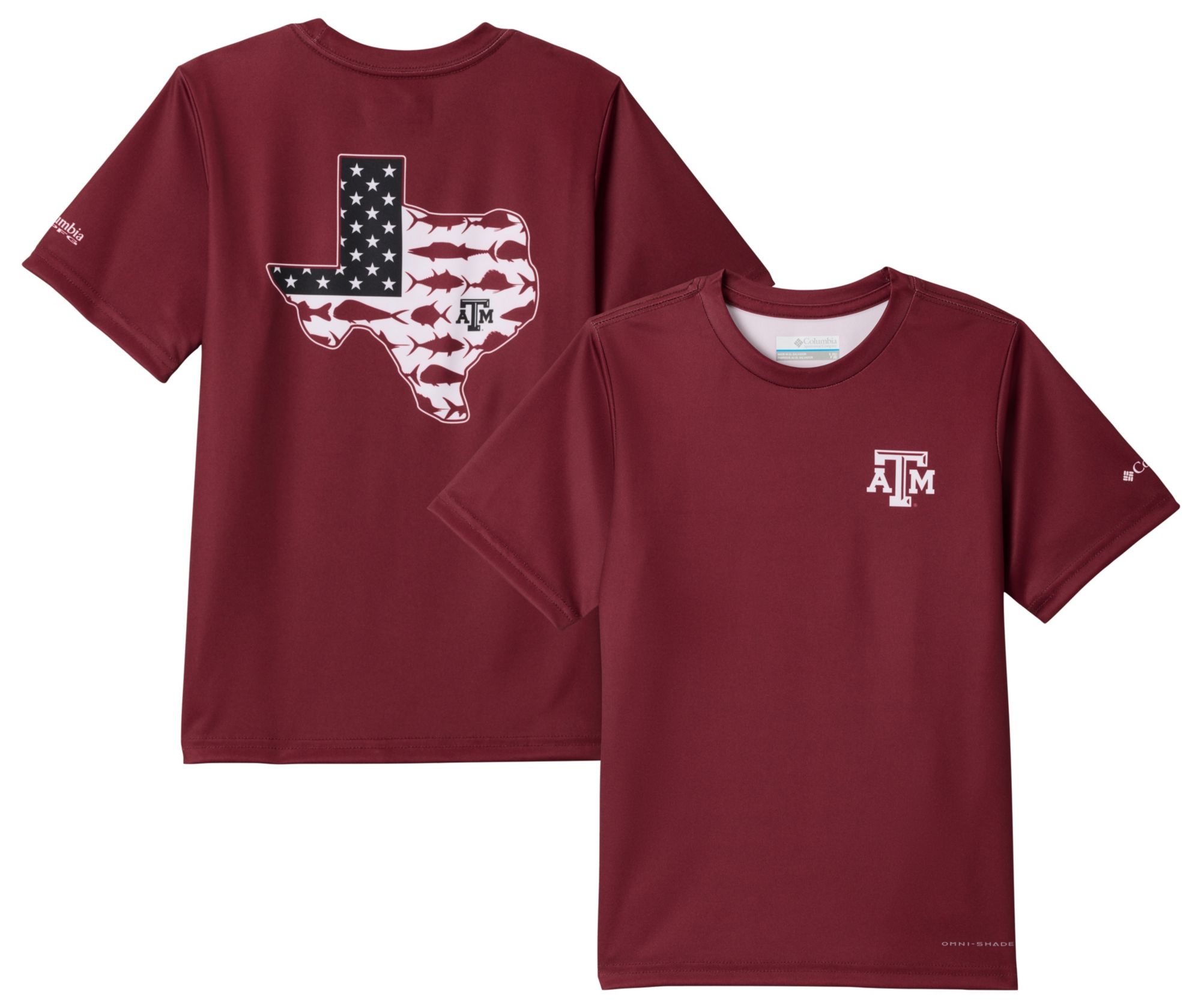Columbia Youth Texas A&M Aggies Deep Maroon PFG State T-Shirt