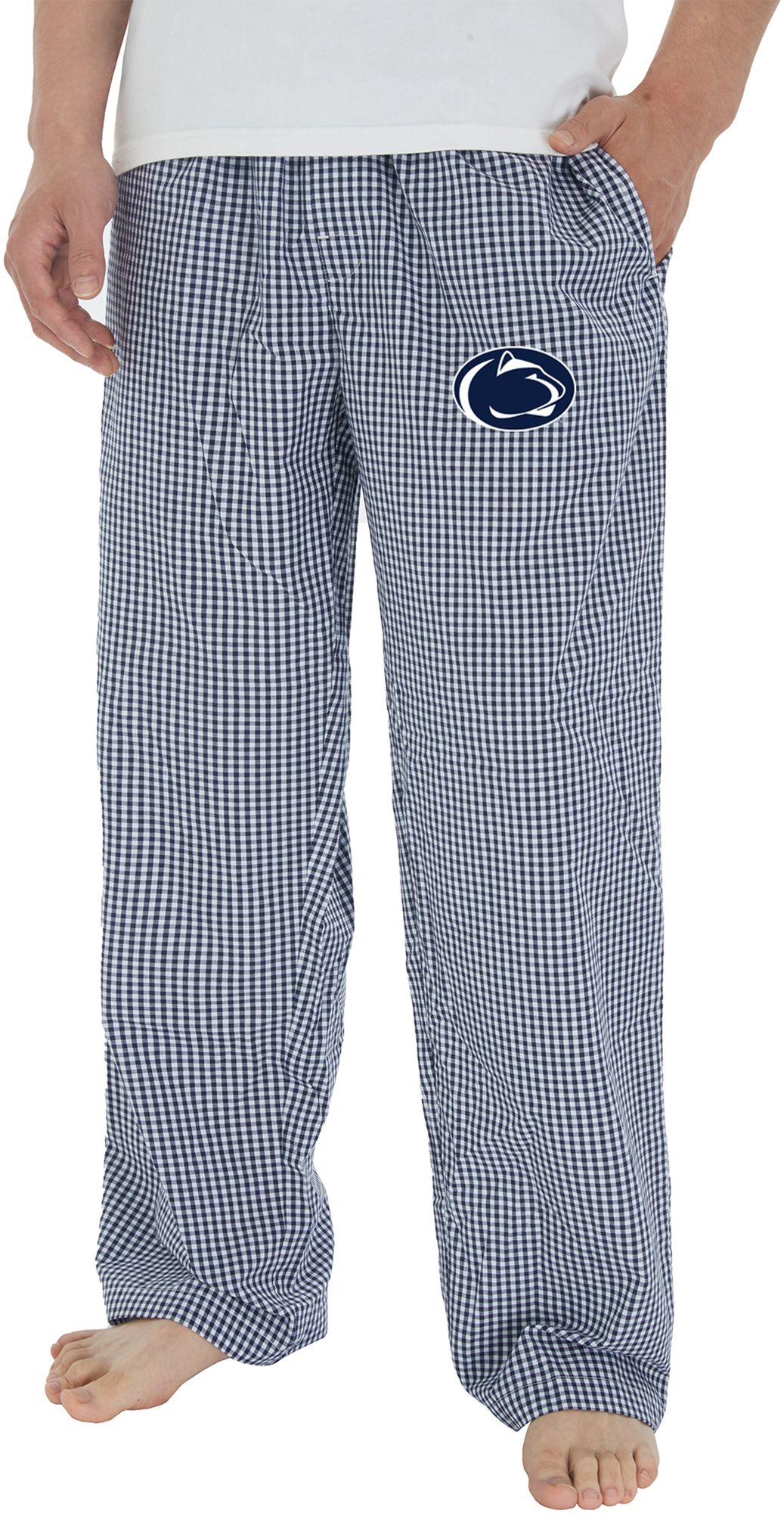 Concept Sports Men's Penn State Nittany Lions Navy/White Traditional Lounge Pants