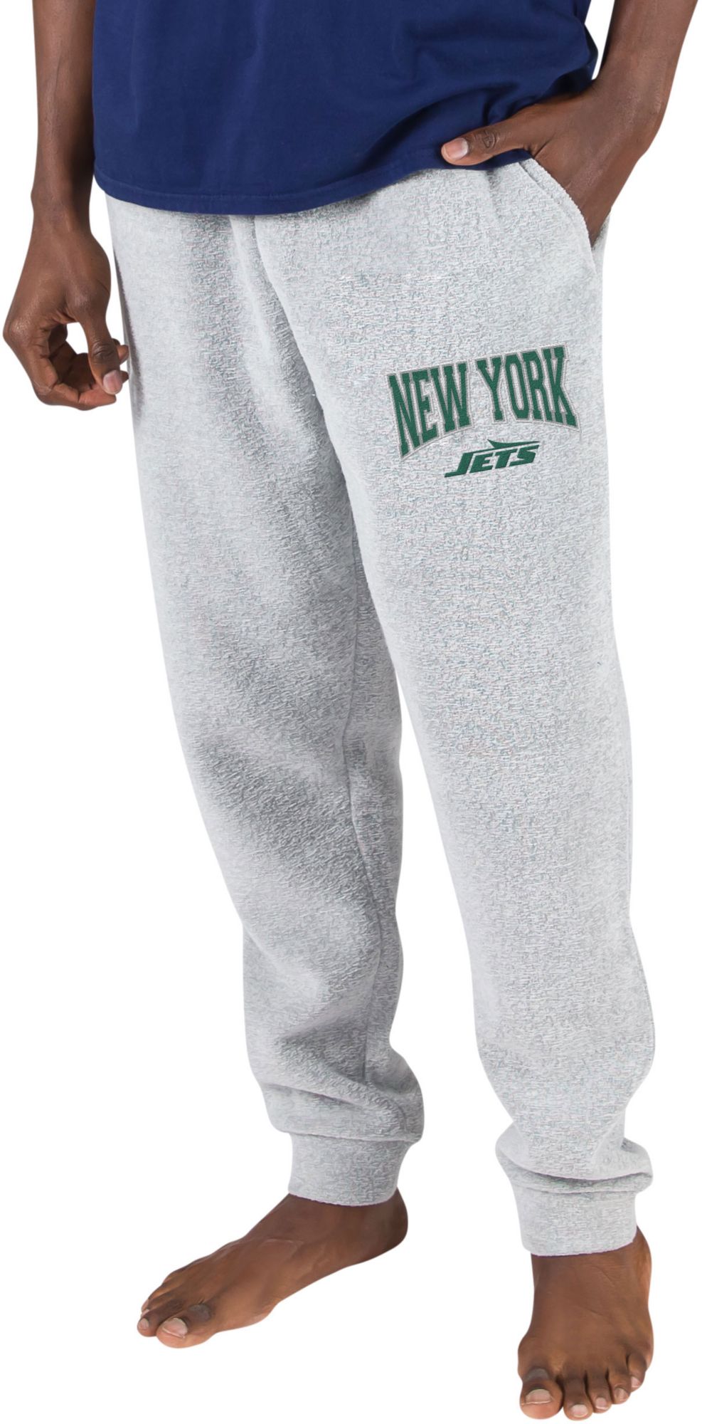 Concepts Sport Men's New York Jets Ansley Grey Cuffed Pants