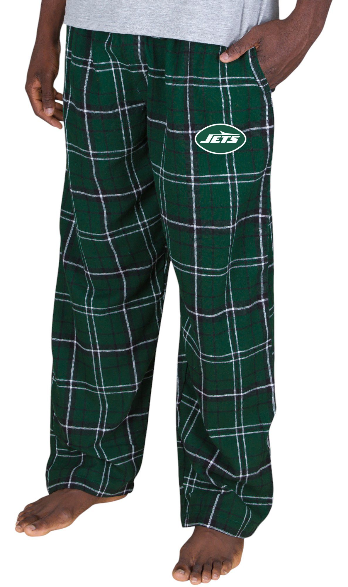 Concepts Sport Men's New York Jets Green/Black Flannel Sleep Pants
