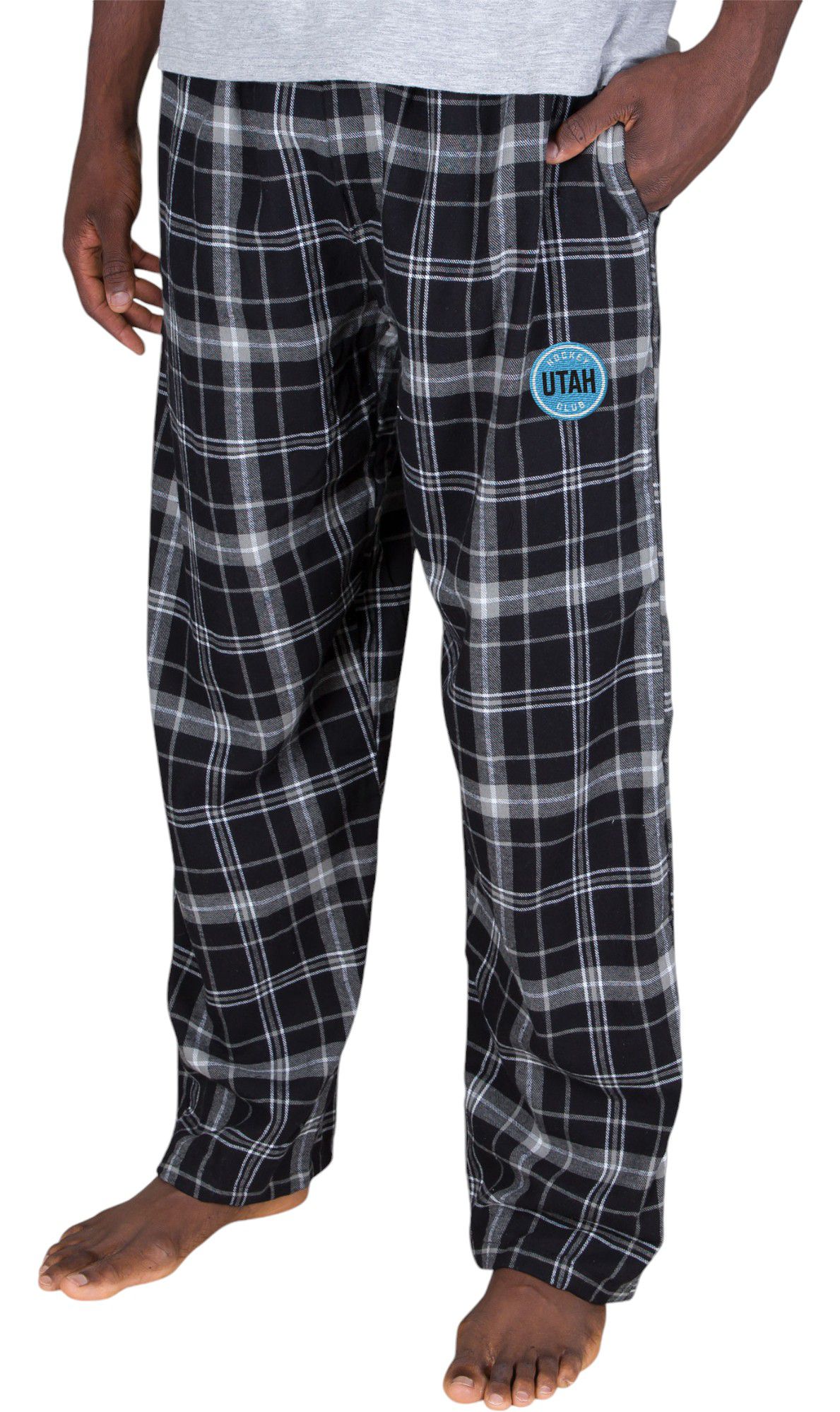 Concepts Sport Men's Utah Hockey Club Black Flannel Pants