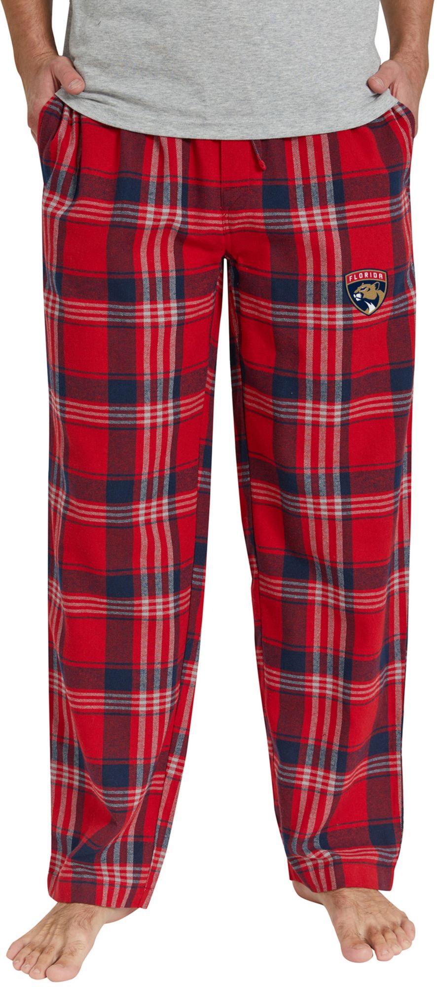 College Concepts Men's Florida Panthers Red Flannel Sleep Pants