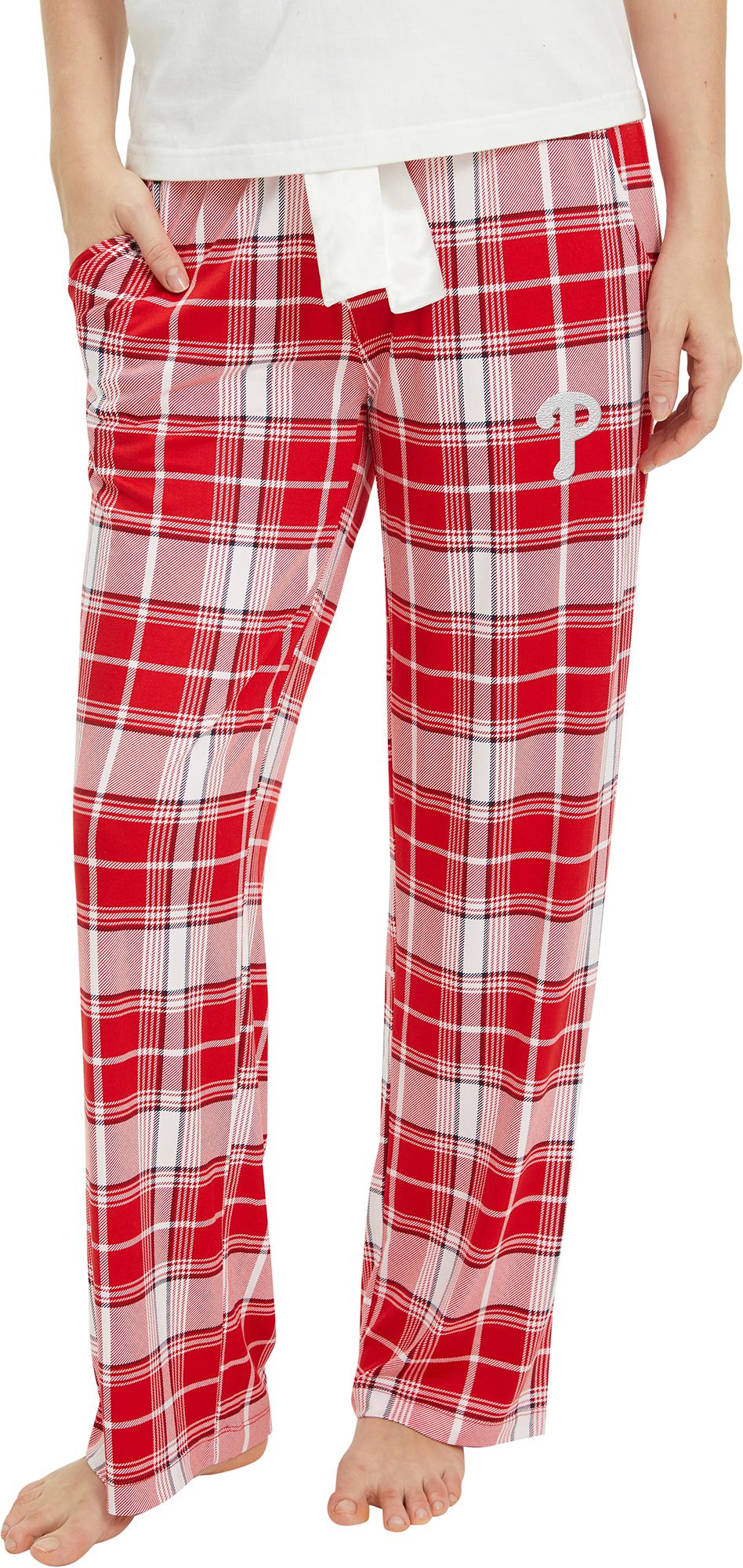 Concepts Sport Women's Philadelphia Phillies Red Plaid Sleep Pants