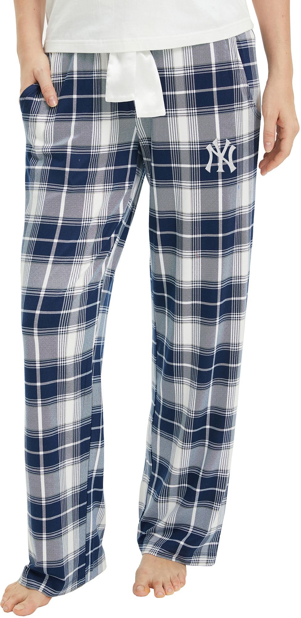 Concepts Sport Women's New York Yankees Navy Plaid Sleep Pants